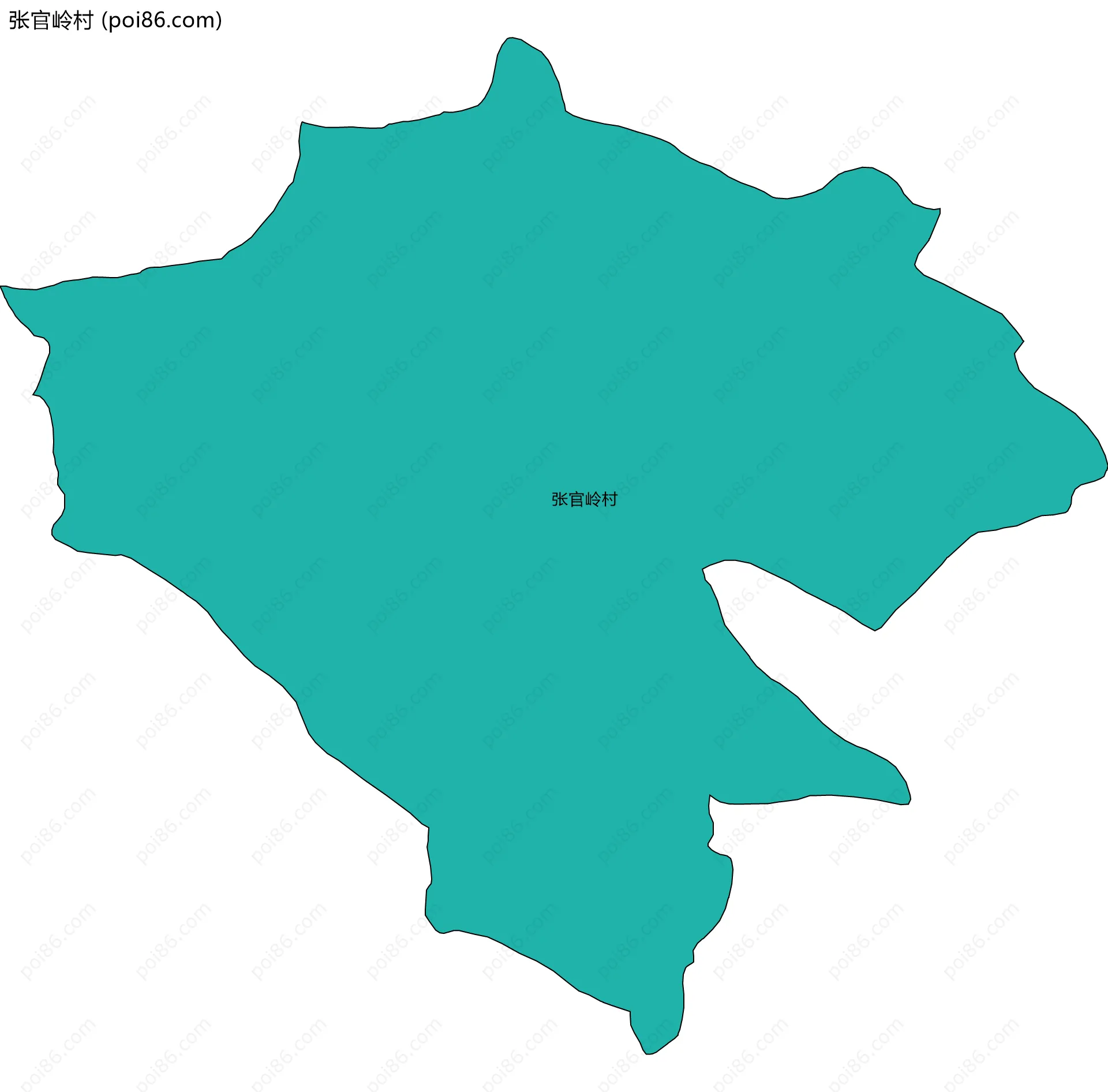 张官岭村边界地图