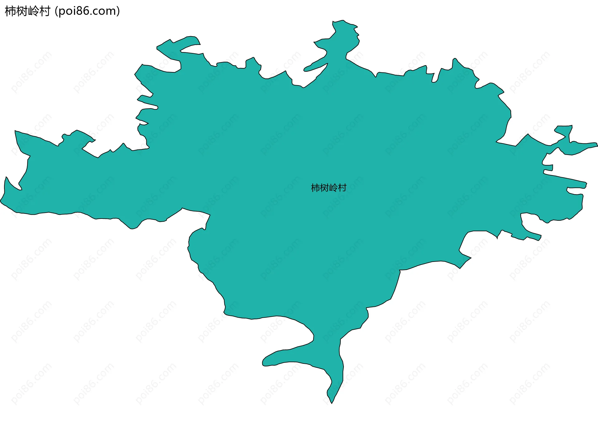 柿树岭村边界地图