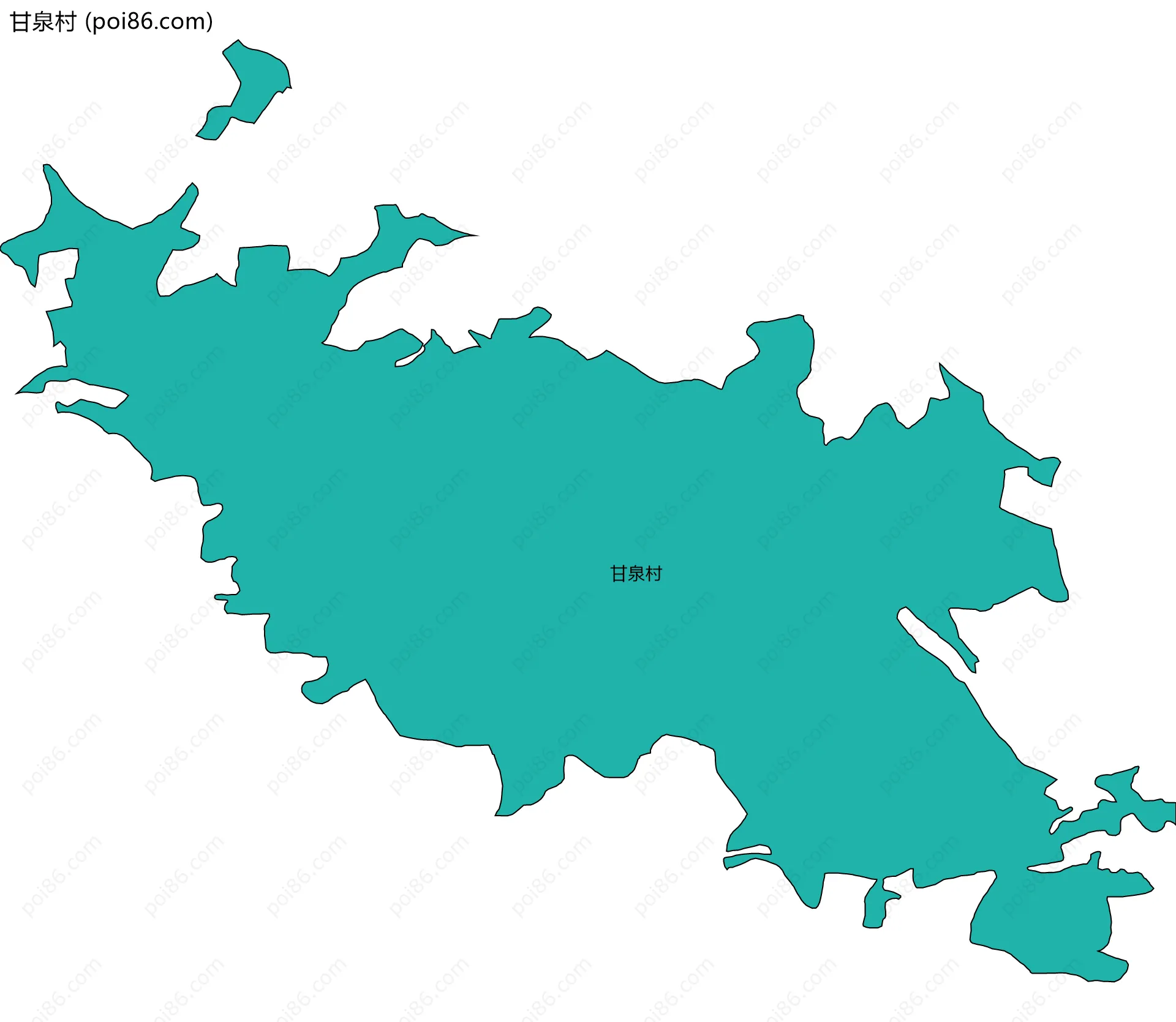 甘泉村边界地图