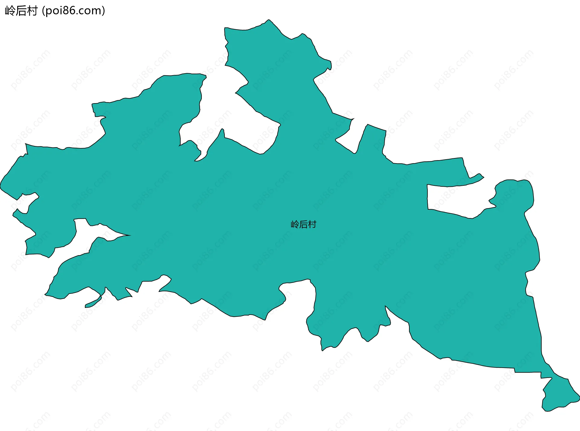 岭后村边界地图
