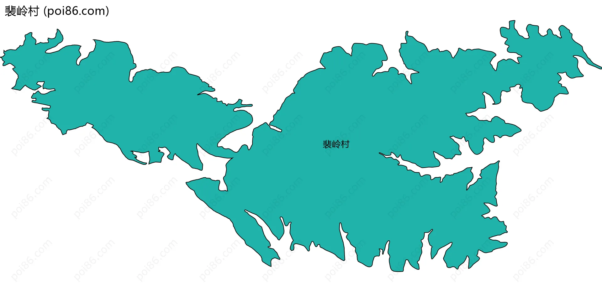 裴岭村边界地图