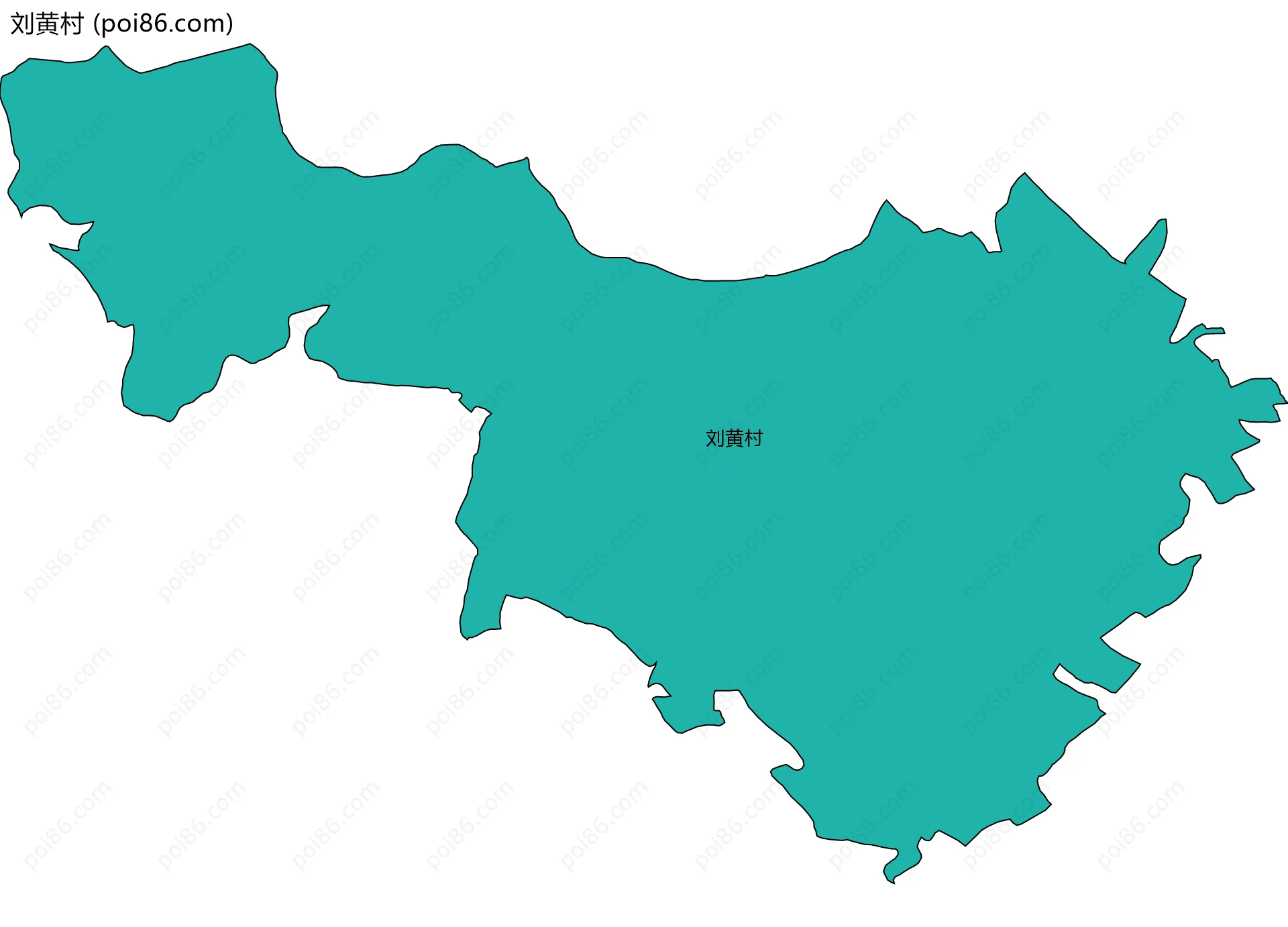 刘黄村边界地图