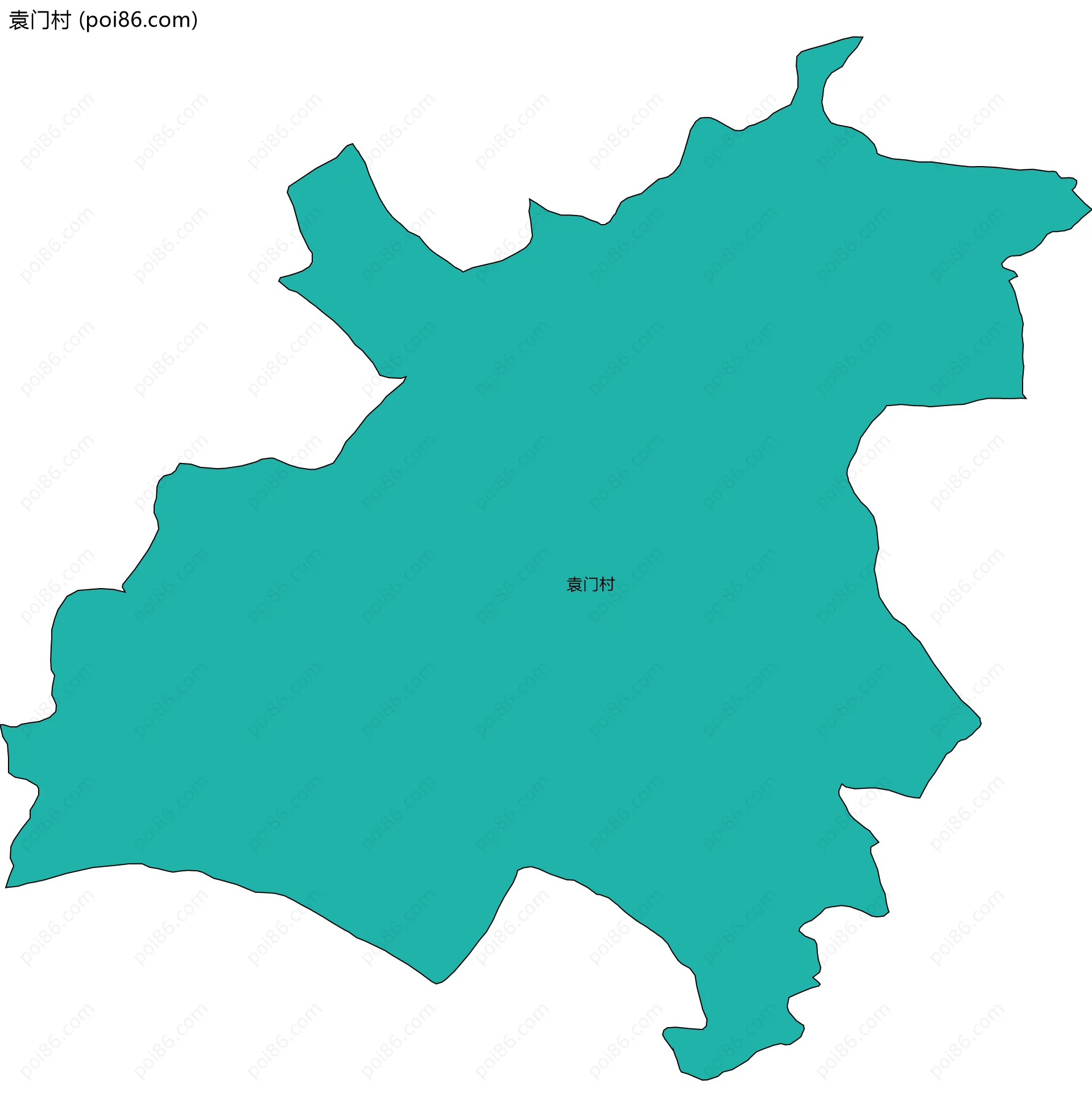 袁门村边界地图