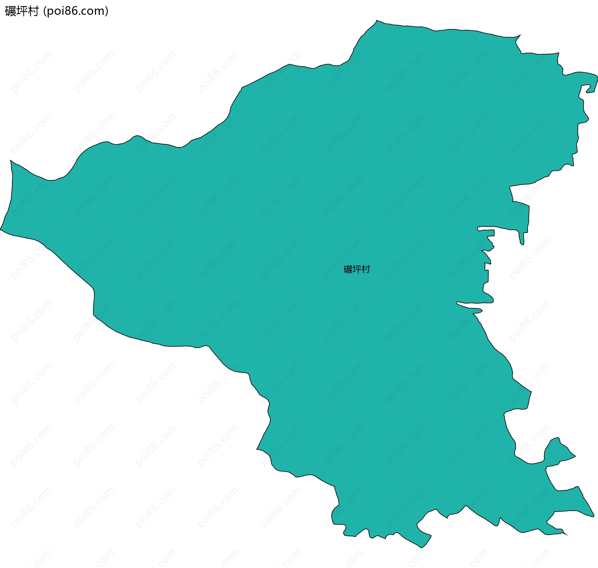 碾坪村边界地图