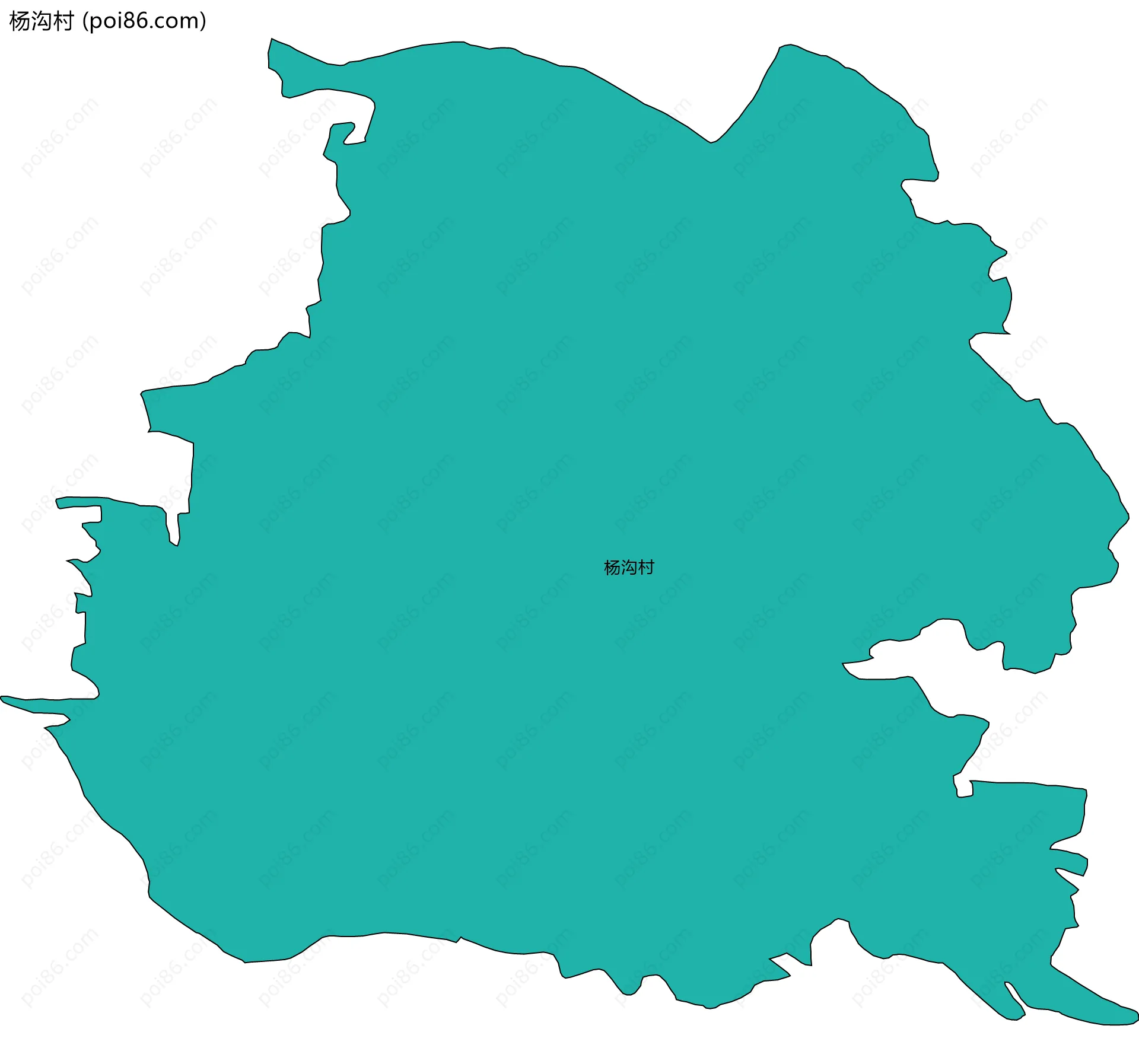 杨沟村边界地图