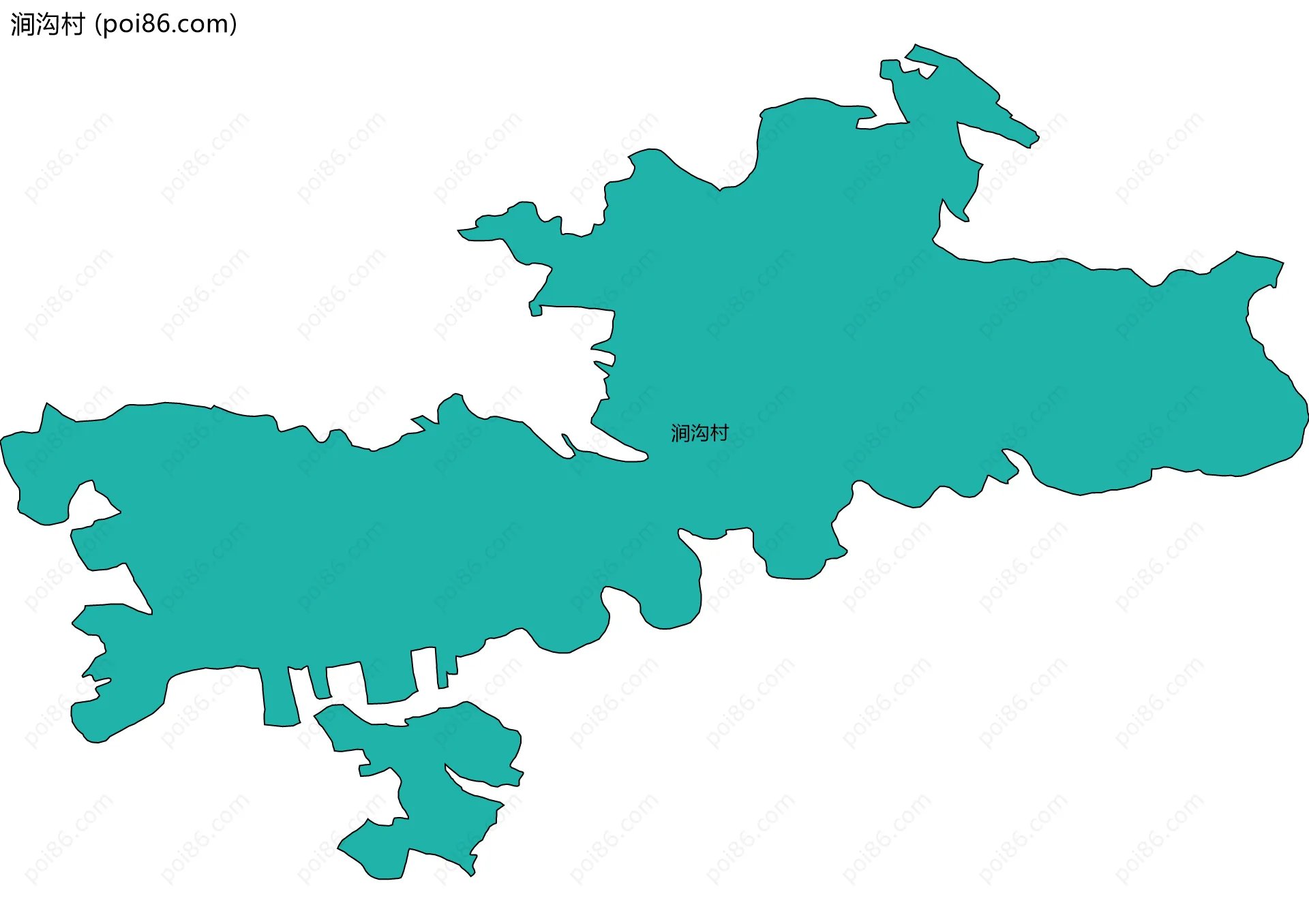 涧沟村边界地图