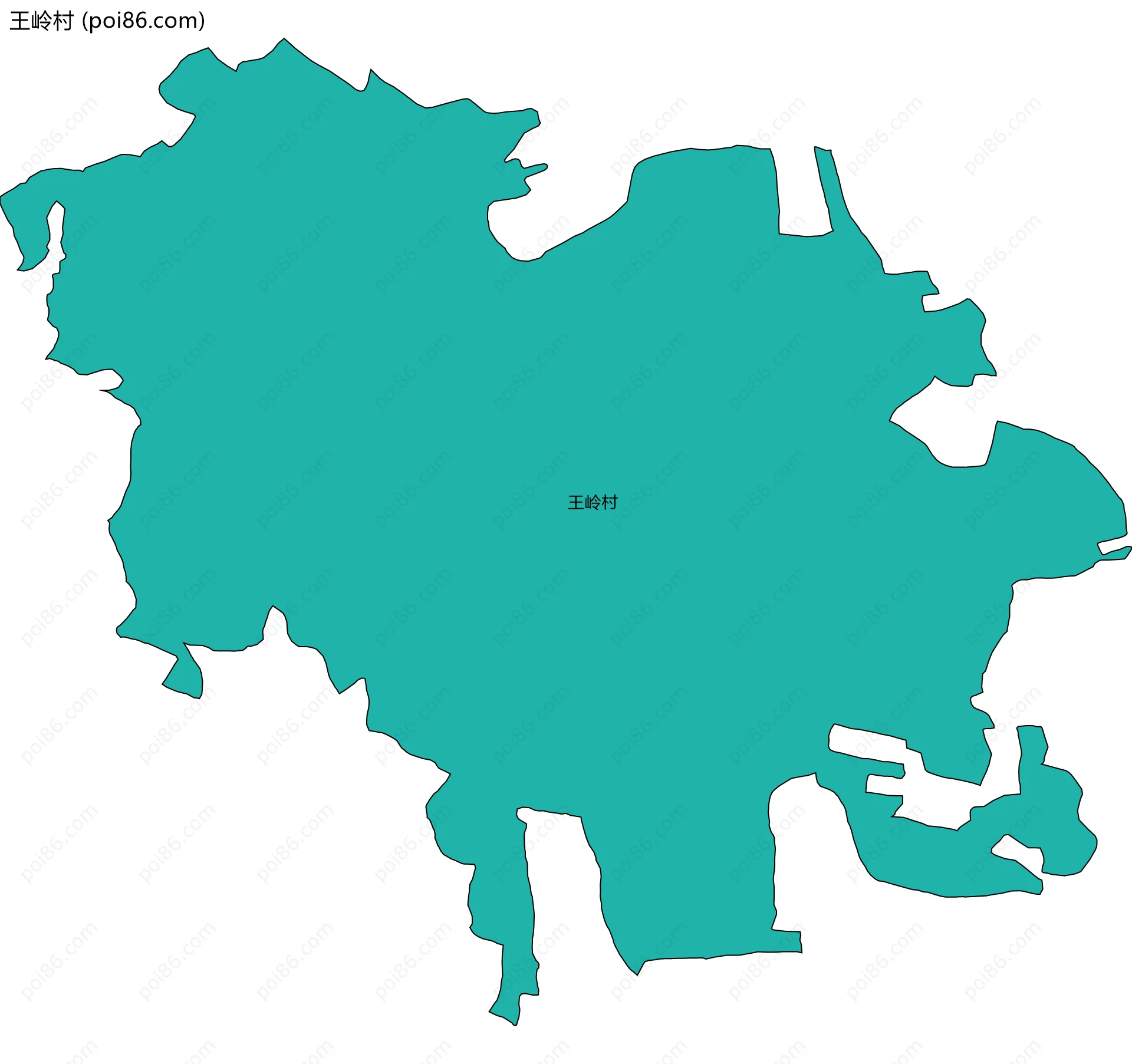 王岭村边界地图