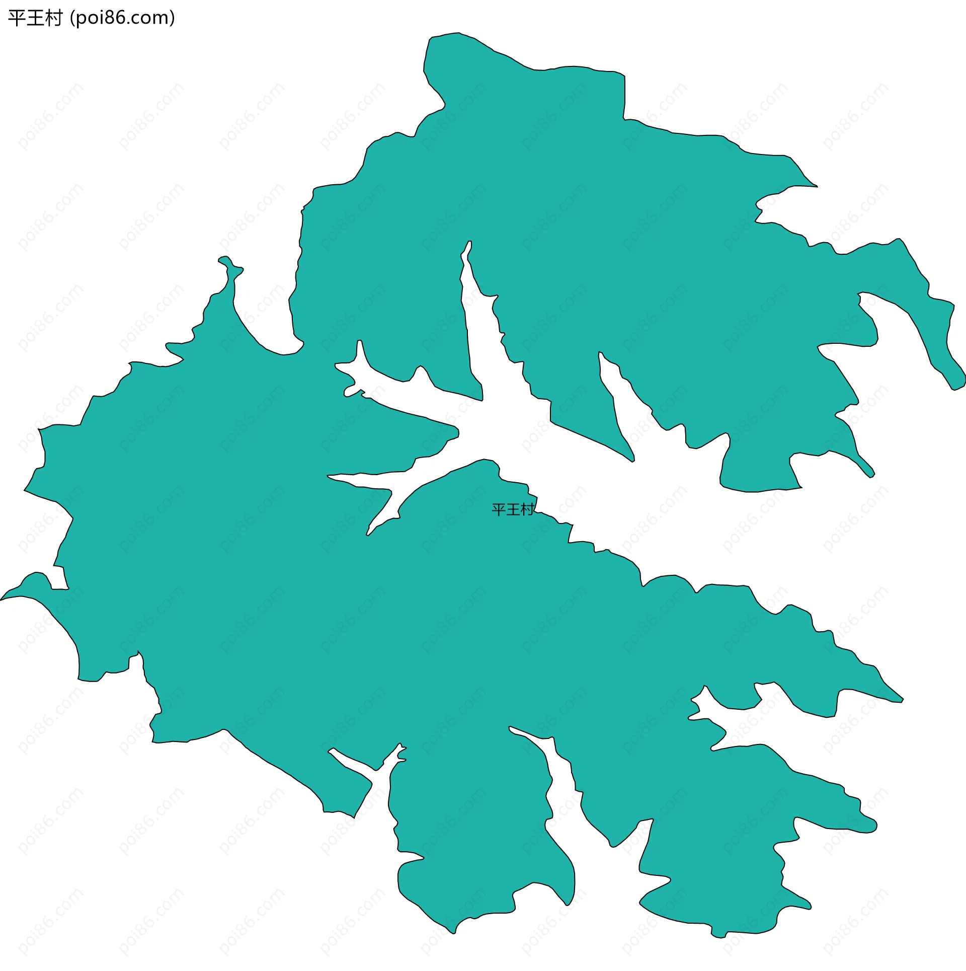 平王村边界地图