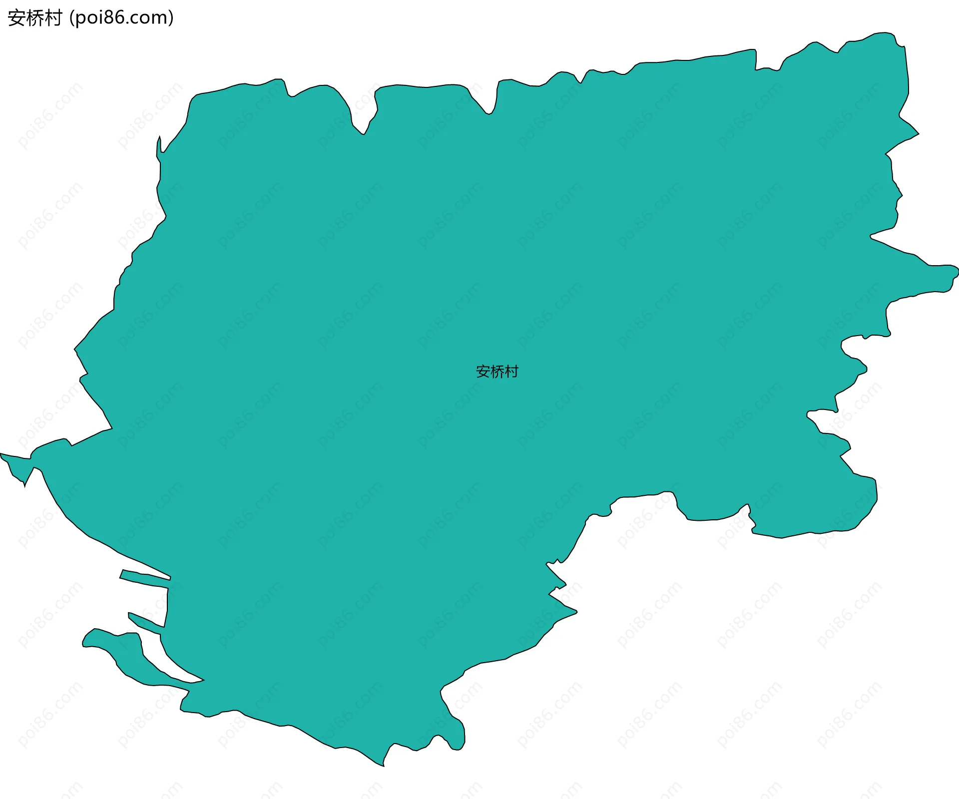 安桥村边界地图