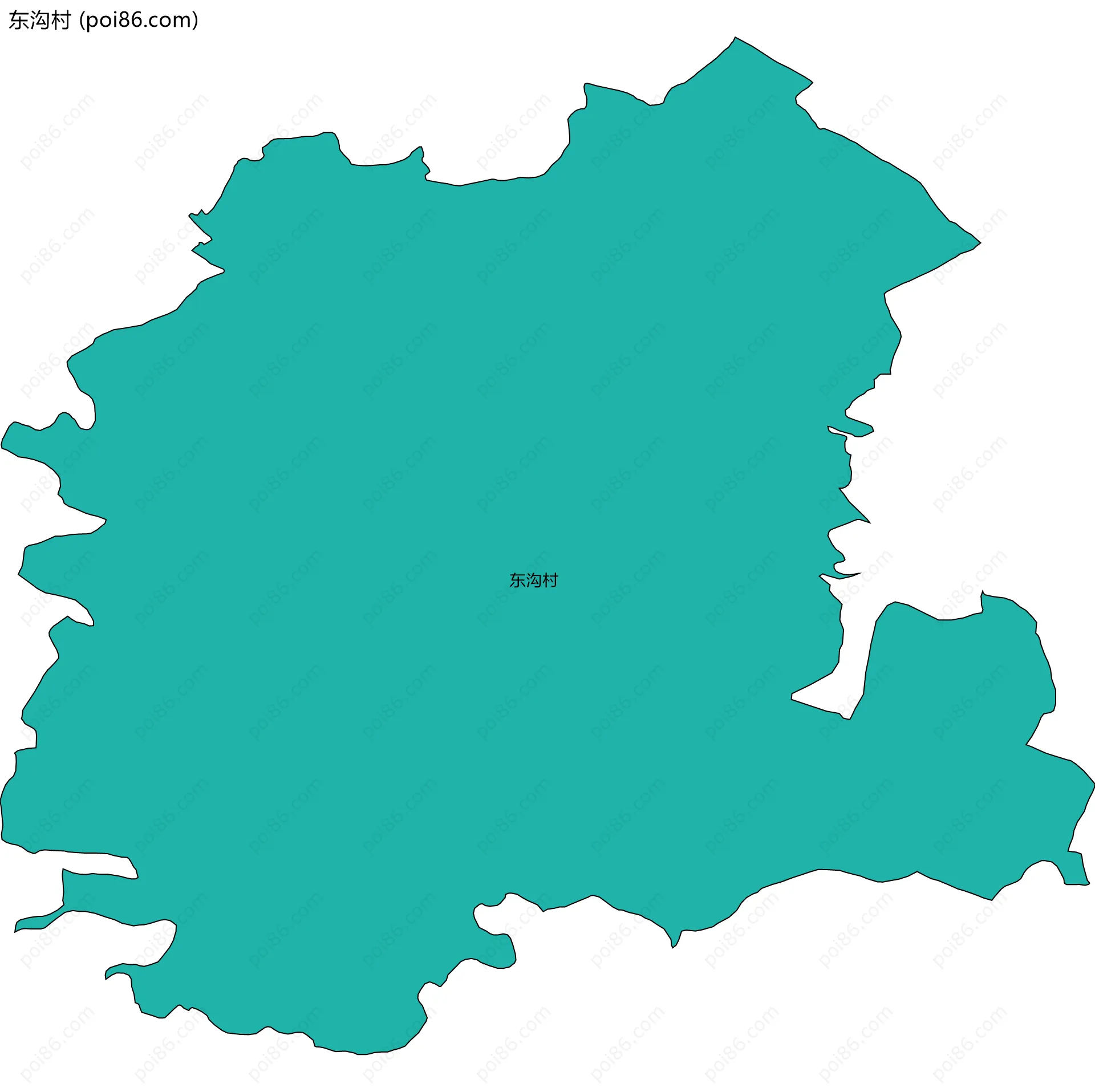 东沟村边界地图