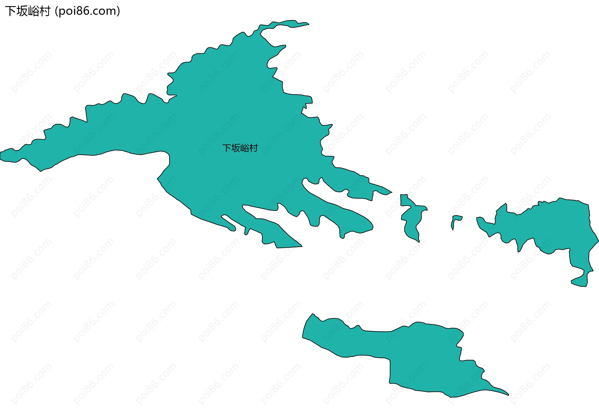 下坂峪村边界地图