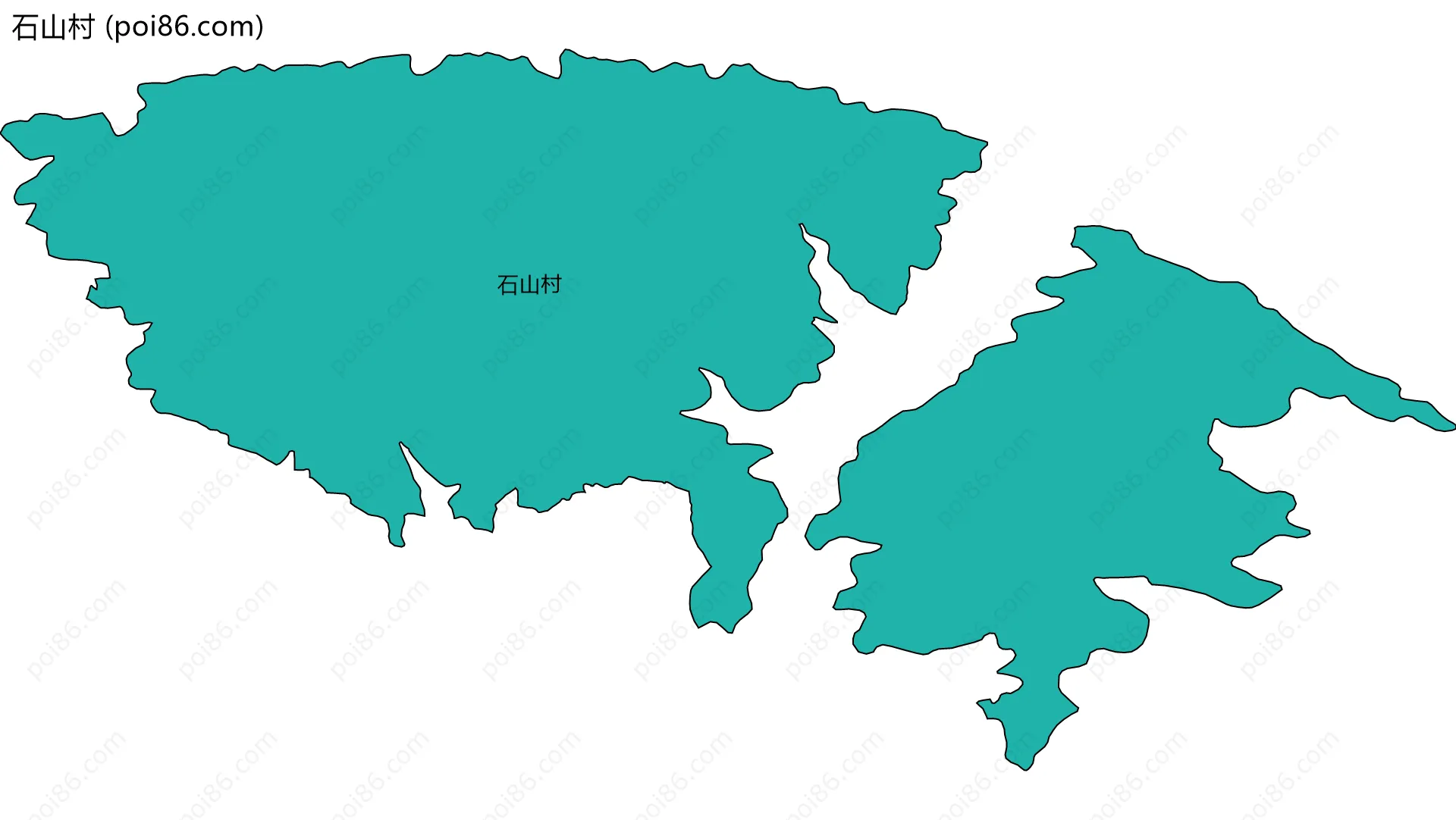 石山村边界地图