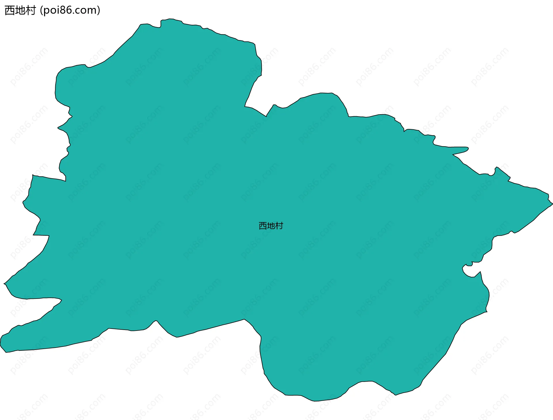 西地村边界地图
