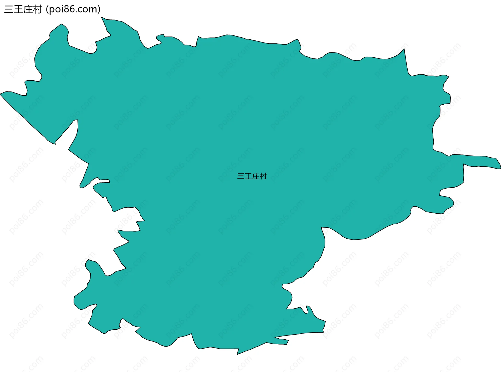 三王庄村边界地图