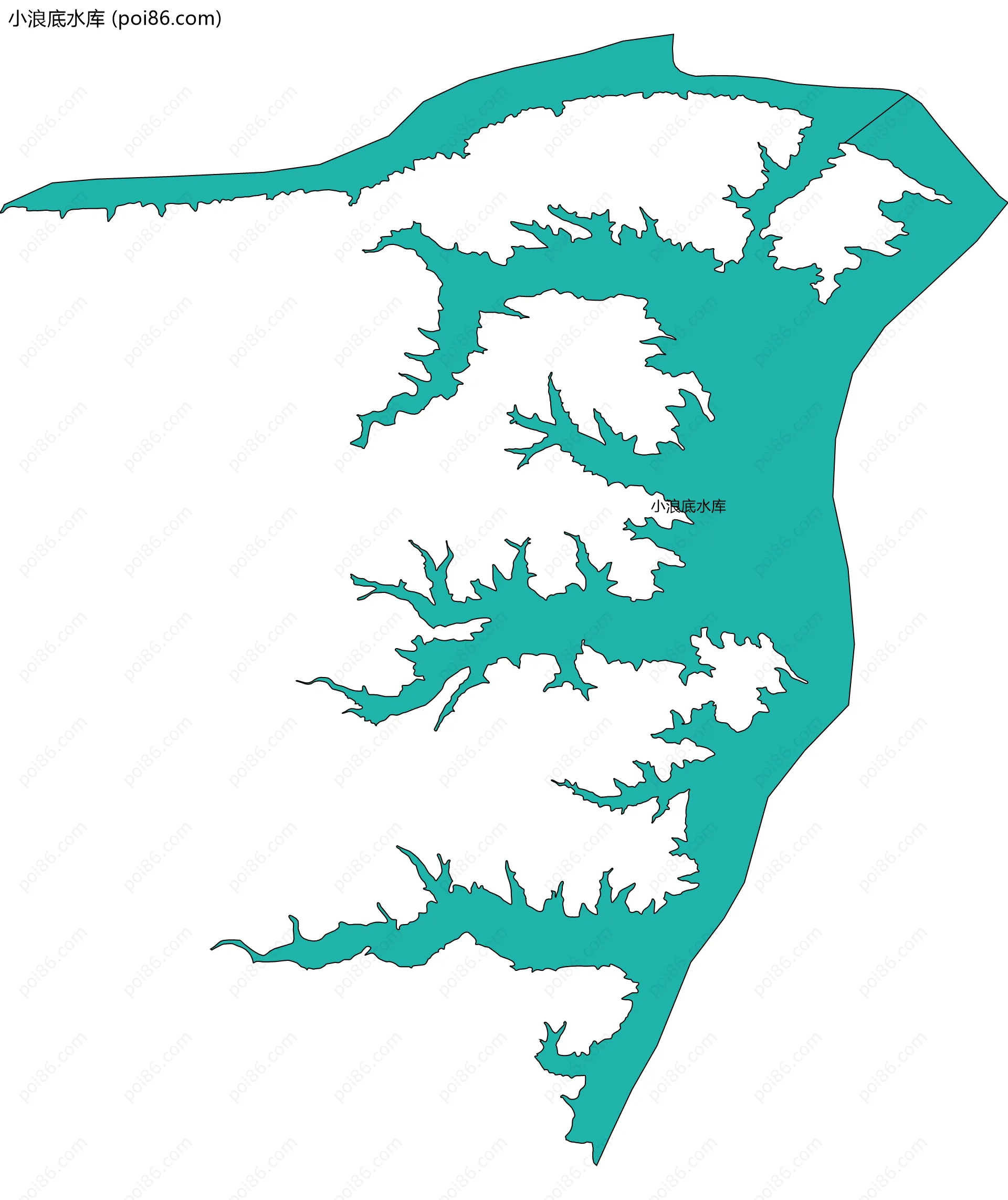 小浪底水库边界地图