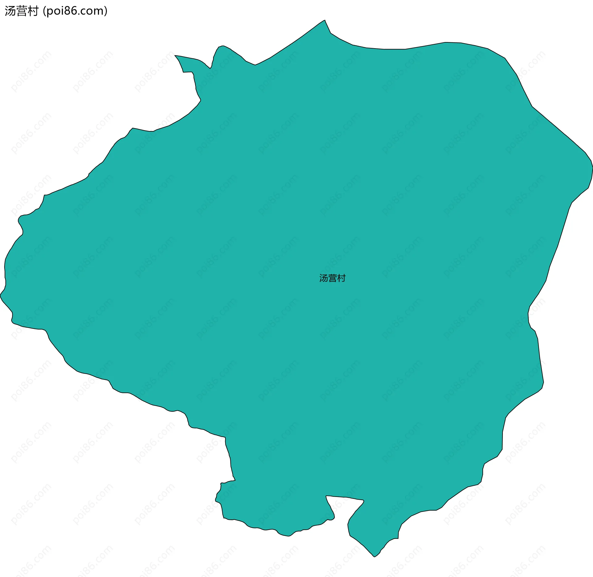 汤营村边界地图