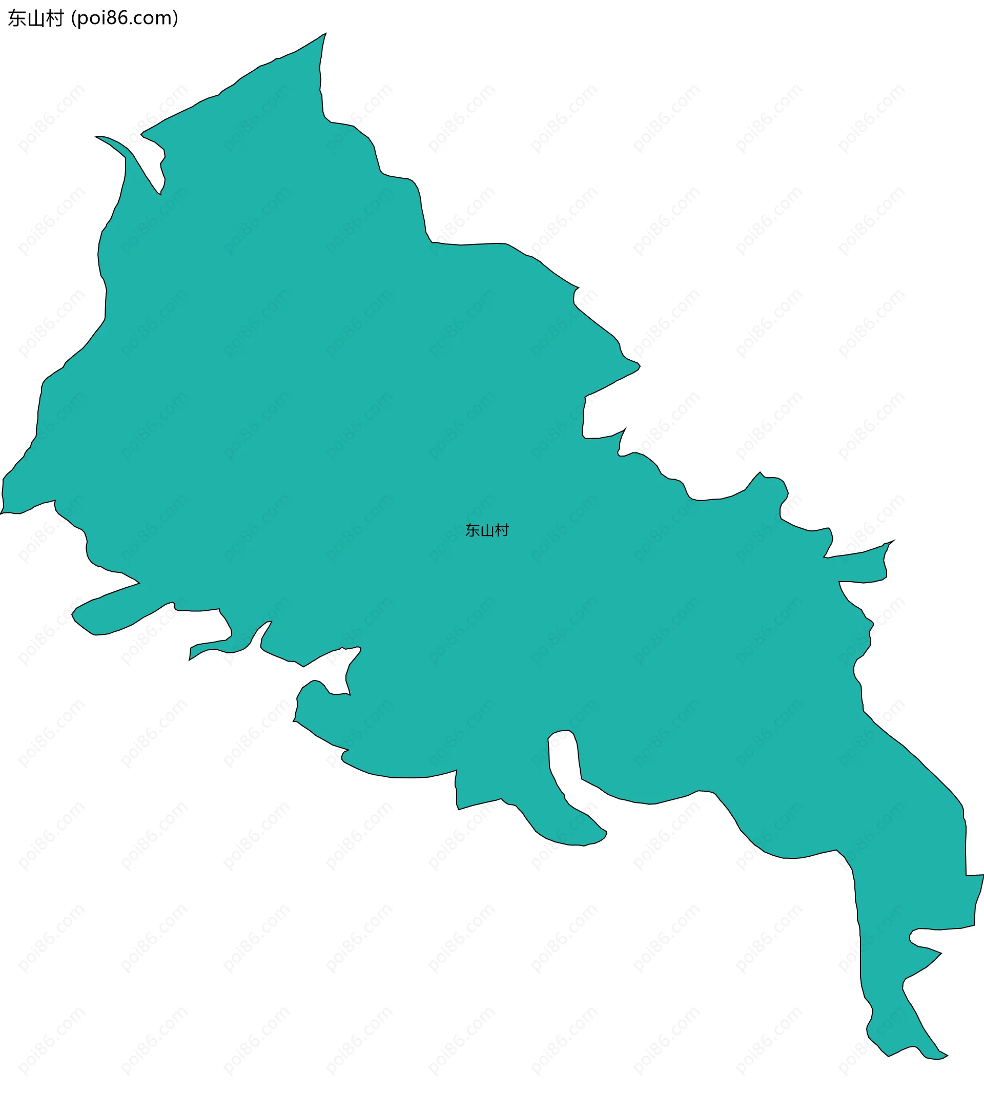 东山村边界地图
