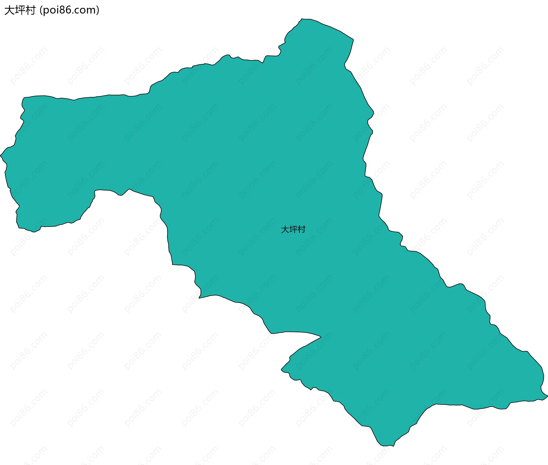 大坪村边界地图