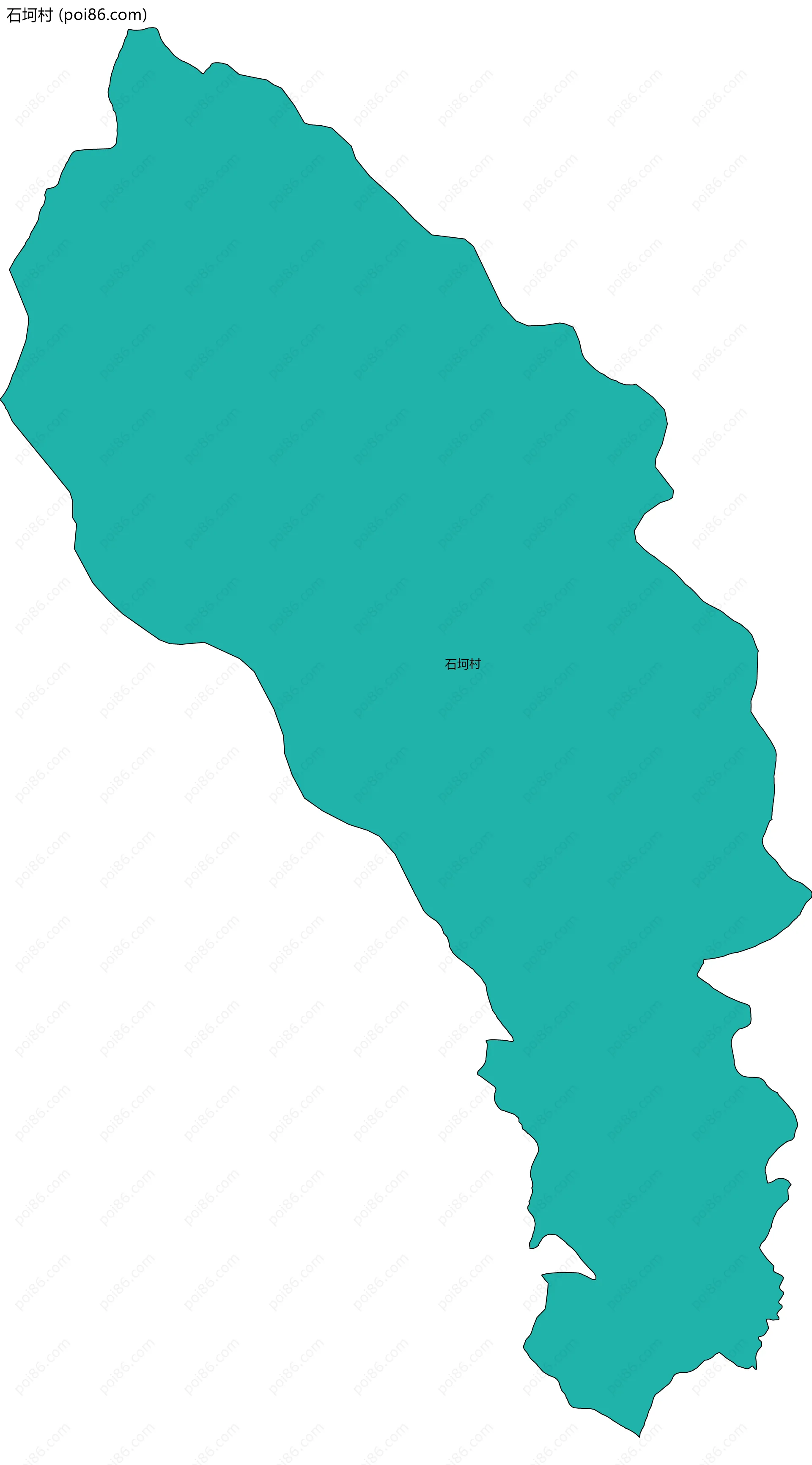 石坷村边界地图