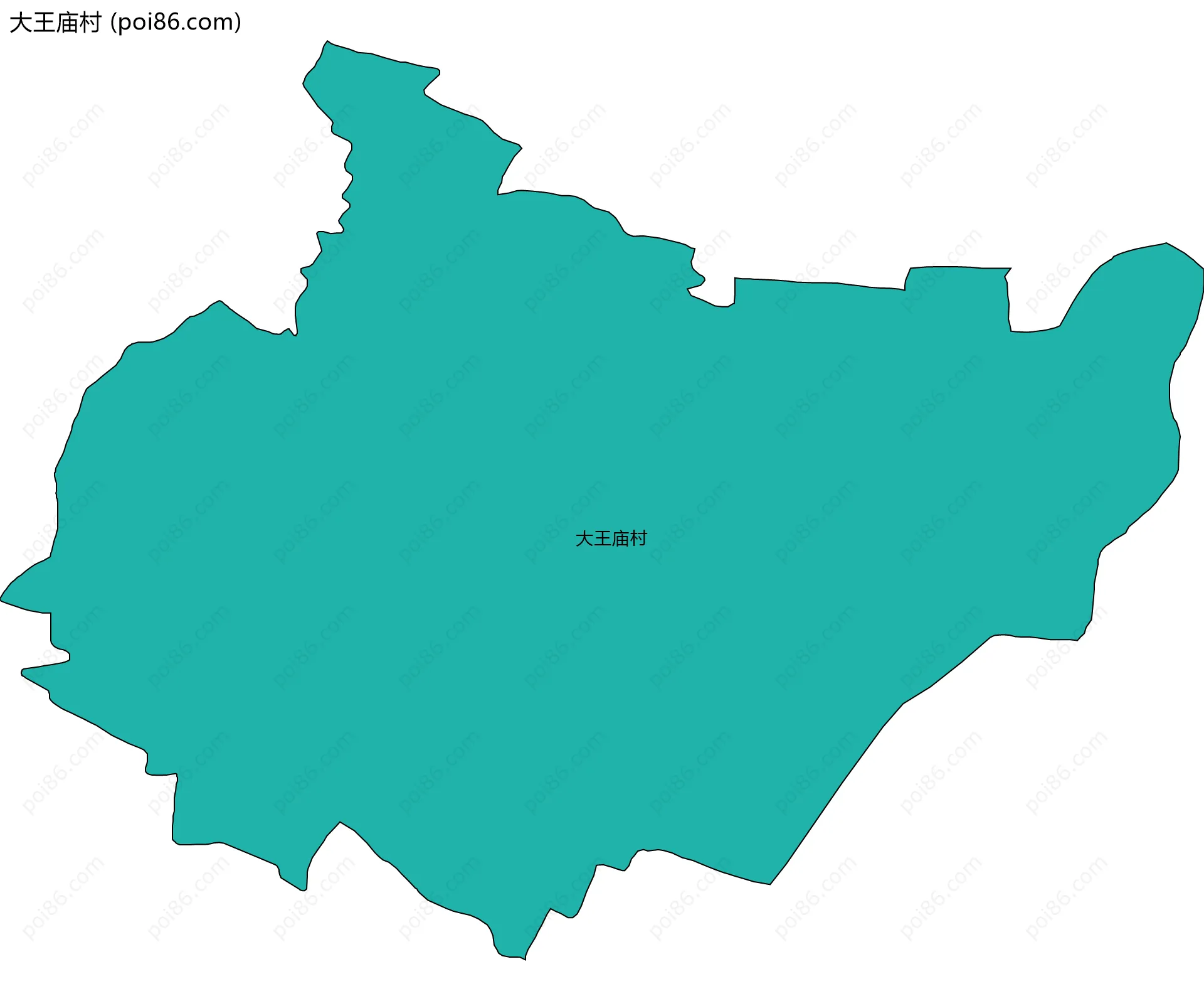 大王庙村边界地图
