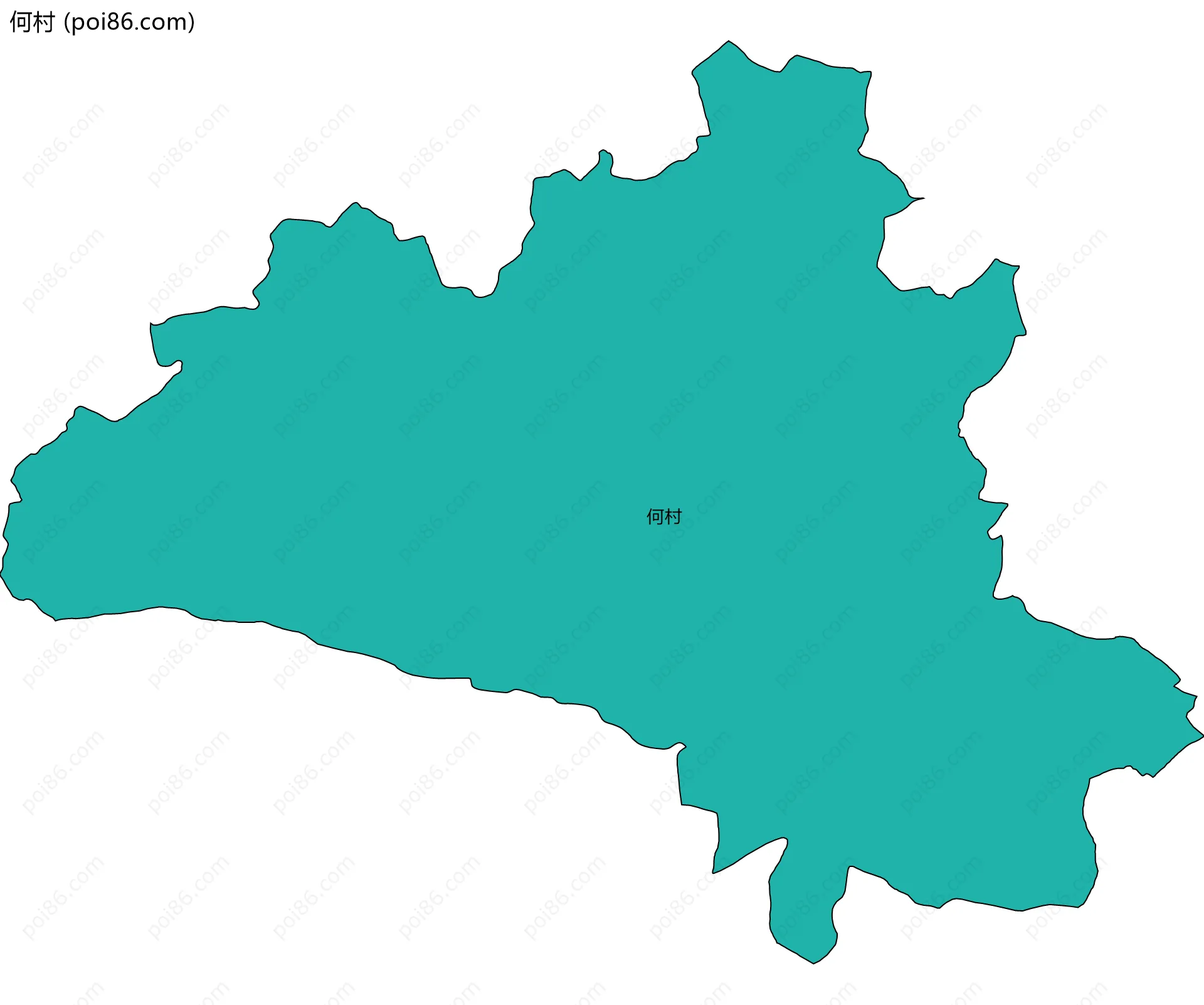 何村边界地图