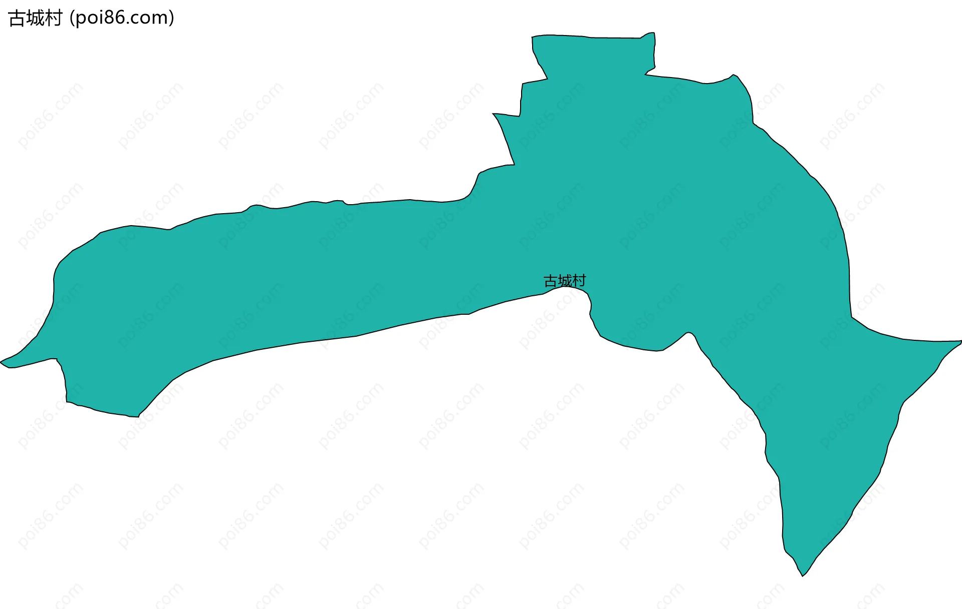 古城村边界地图