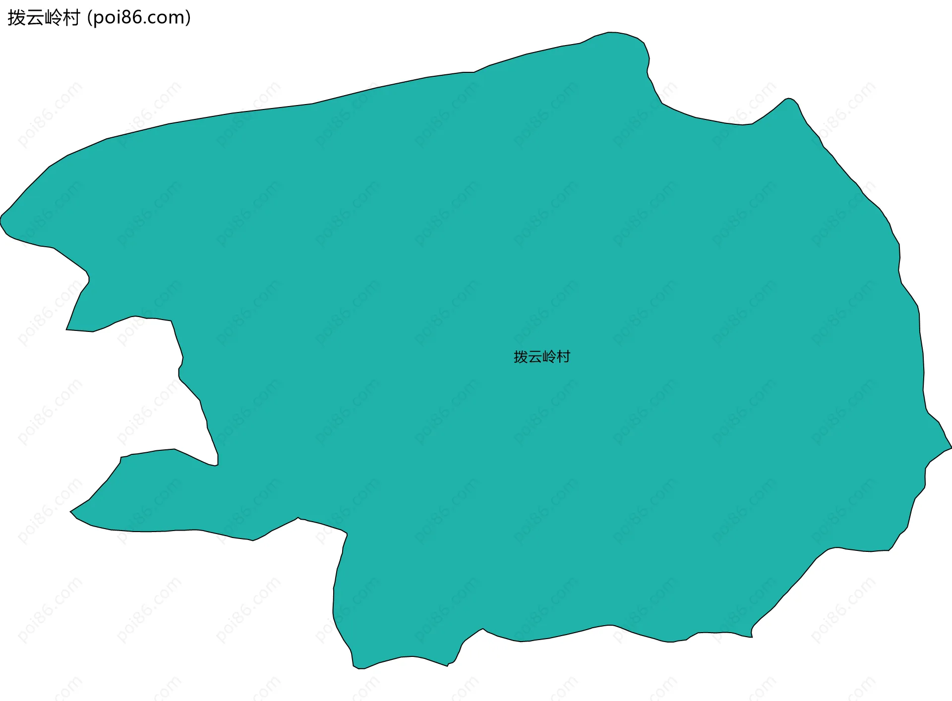 拨云岭村边界地图