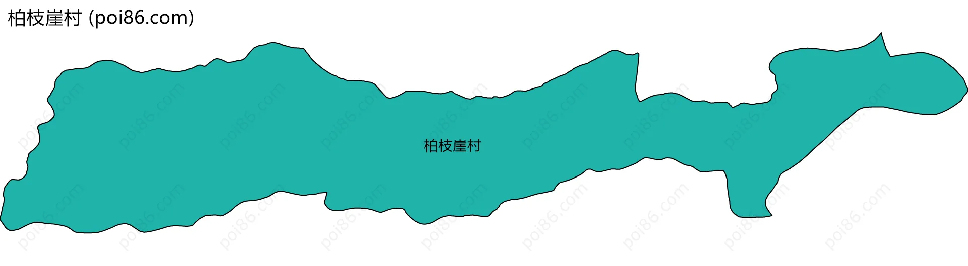 柏枝崖村边界地图