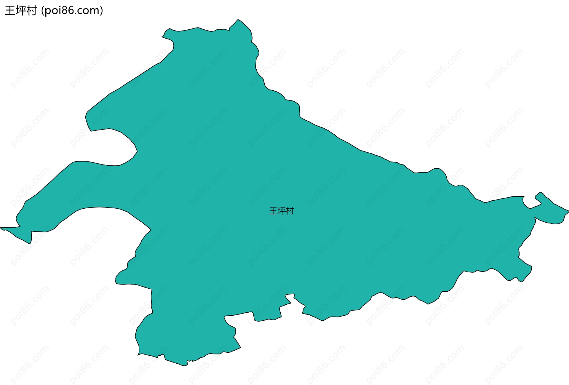 王坪村边界地图