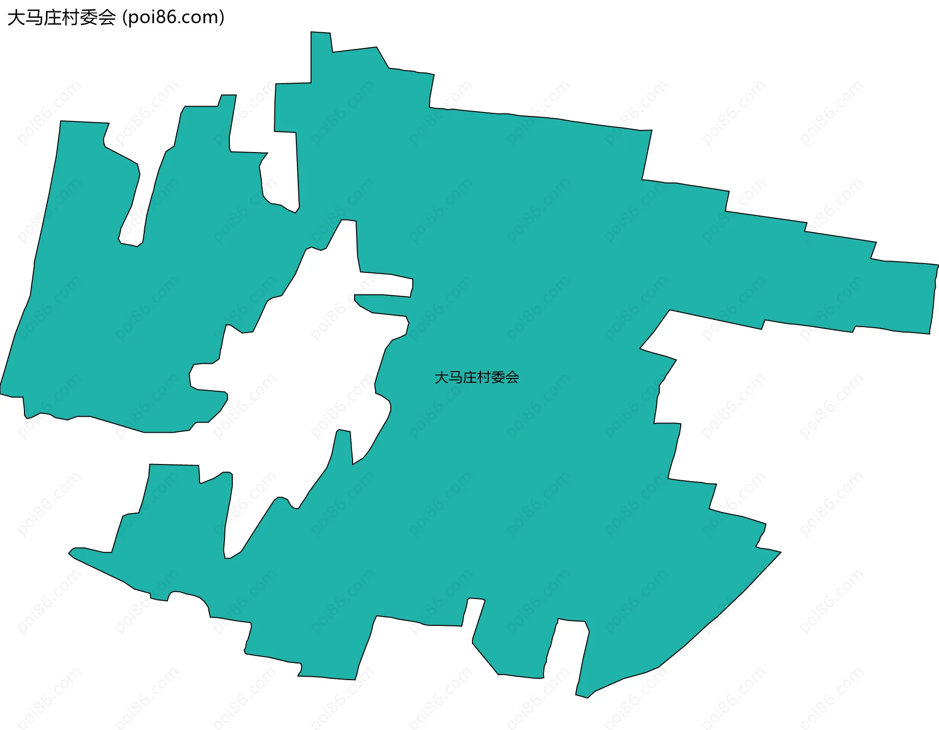 大马庄村委会边界地图