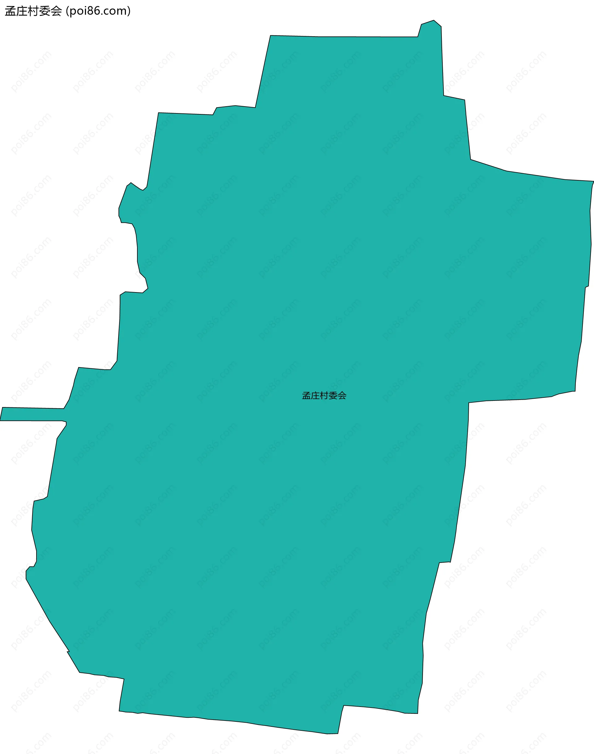 孟庄村委会边界地图