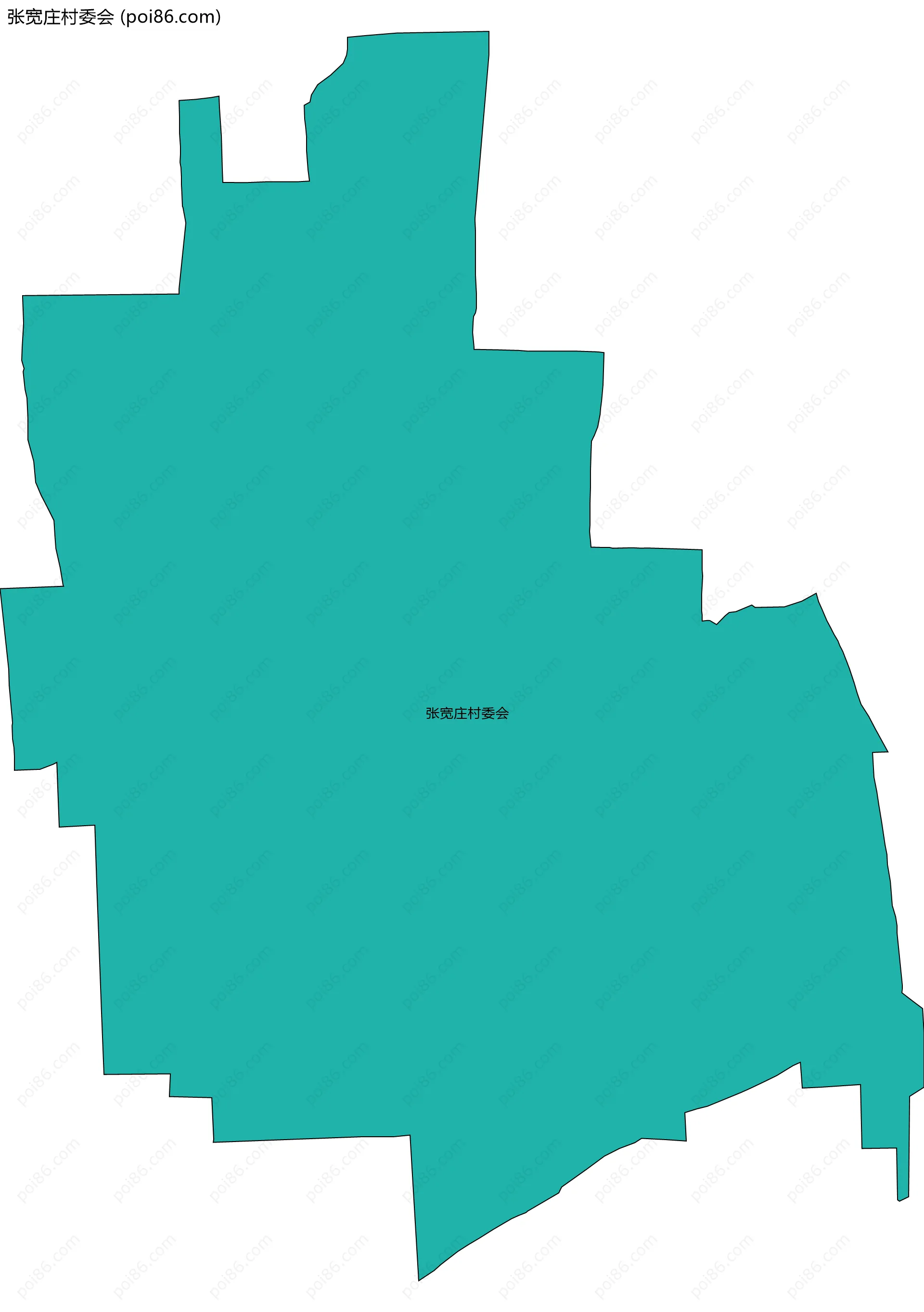 张宽庄村委会边界地图