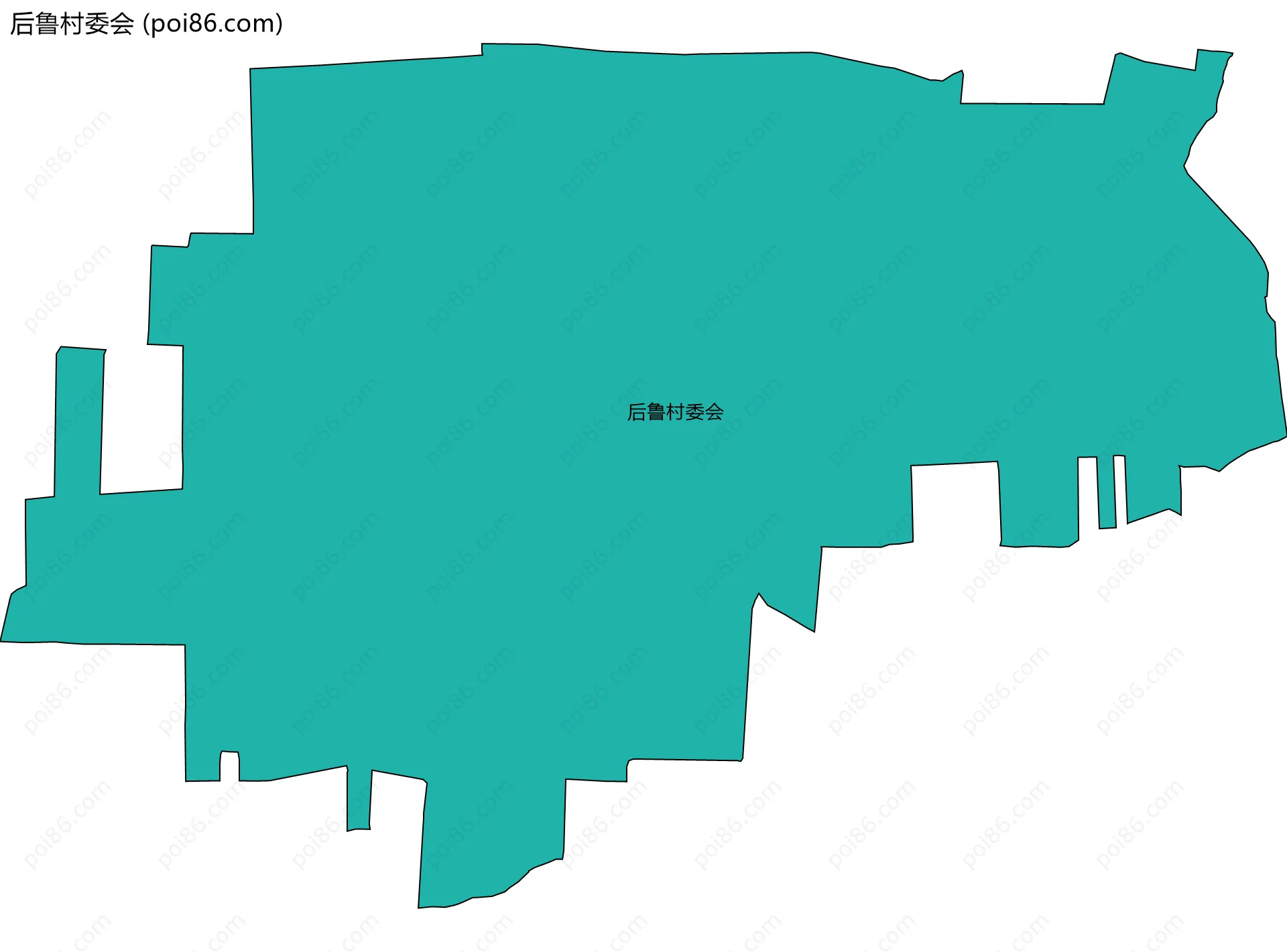 后鲁村委会边界地图