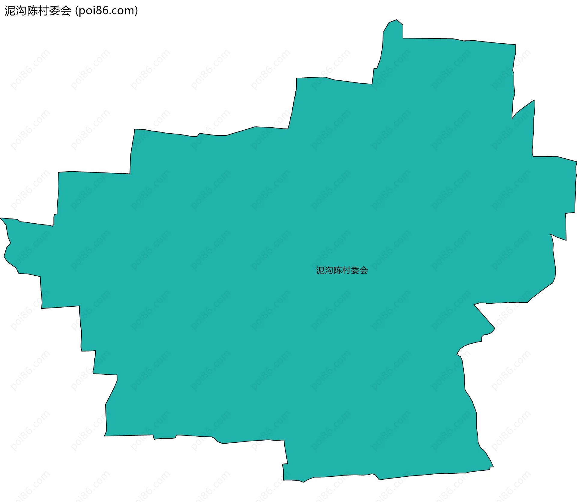 泥沟陈村委会边界地图
