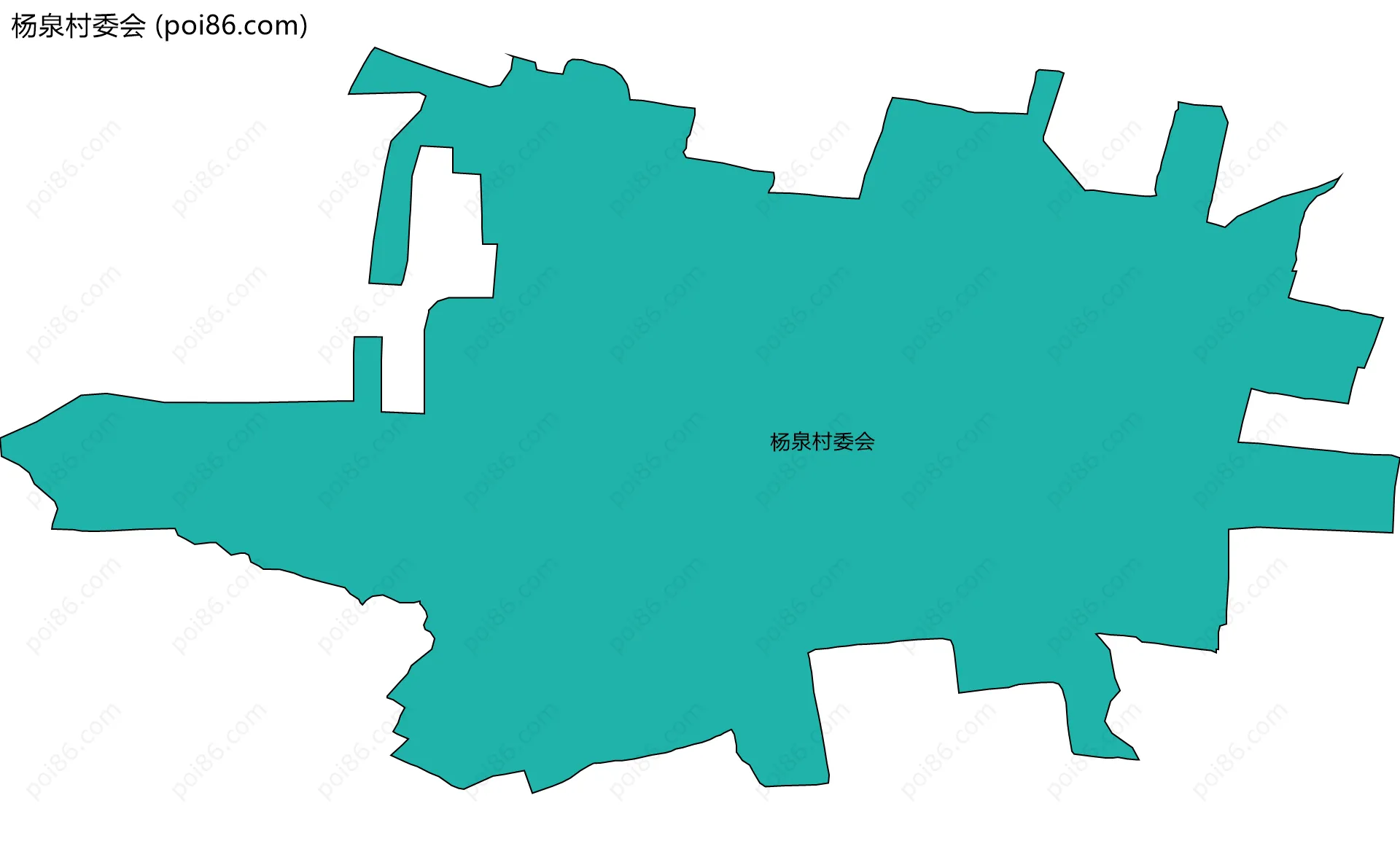 杨泉村委会边界地图