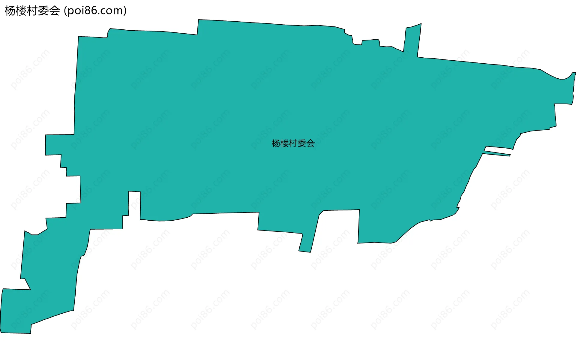 杨楼村委会边界地图