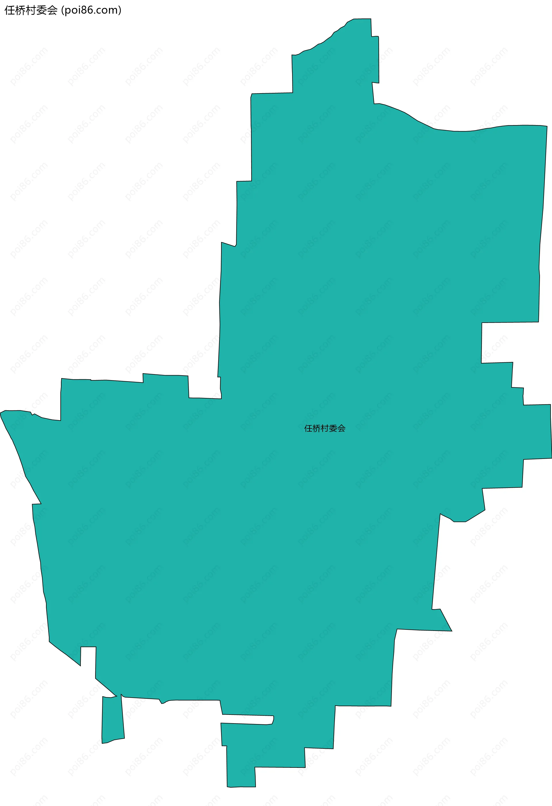 任桥村委会边界地图