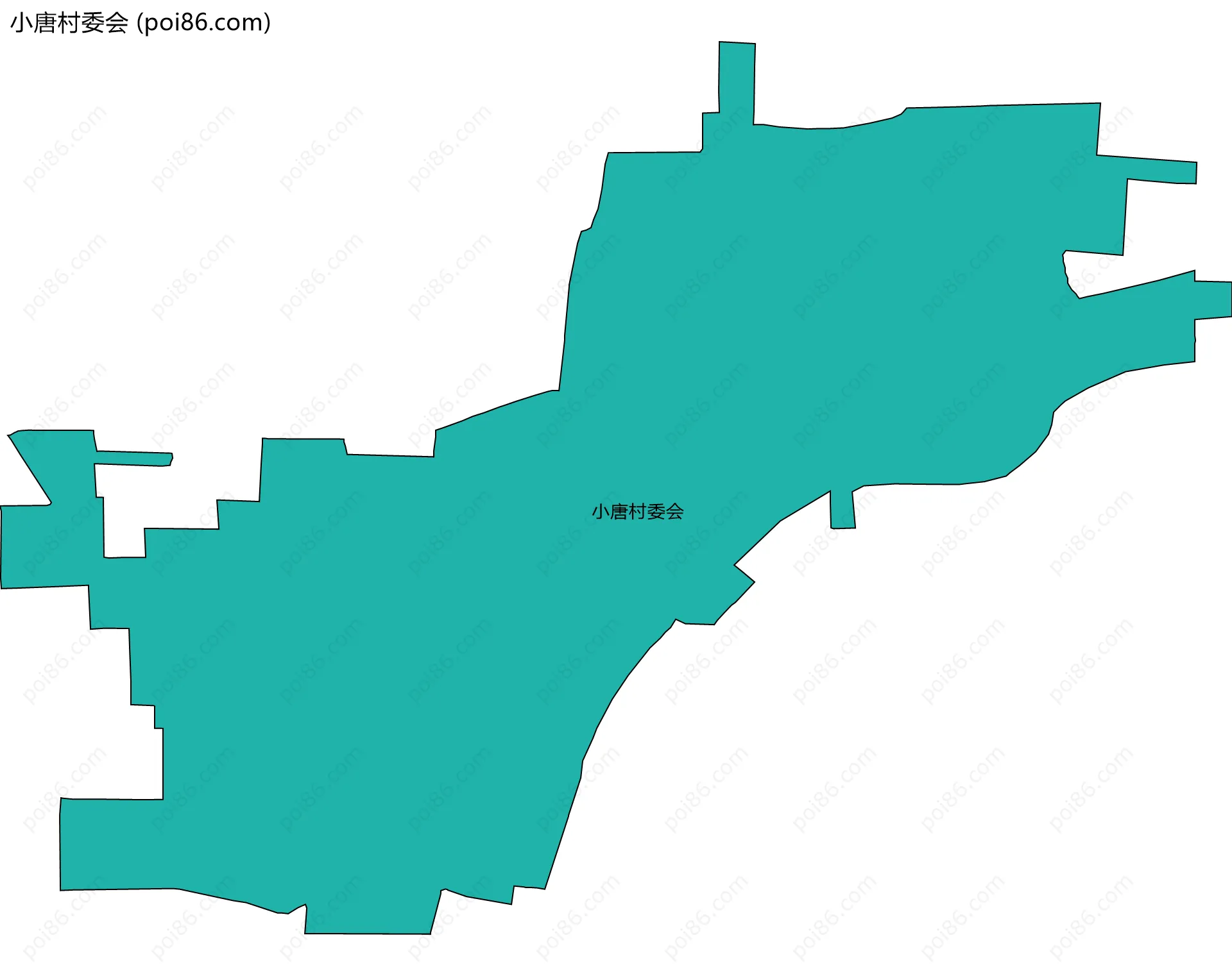 小唐村委会边界地图