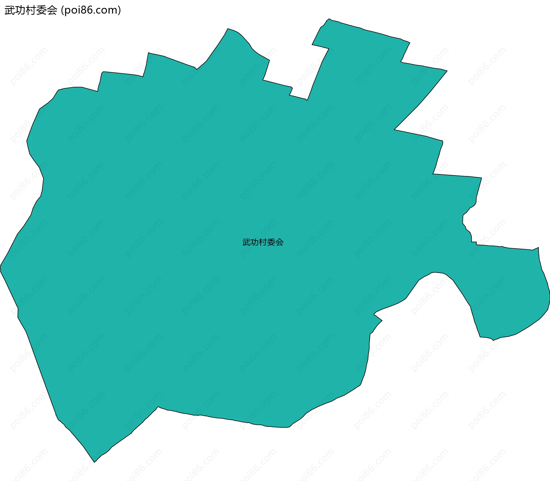 武功村委会边界地图