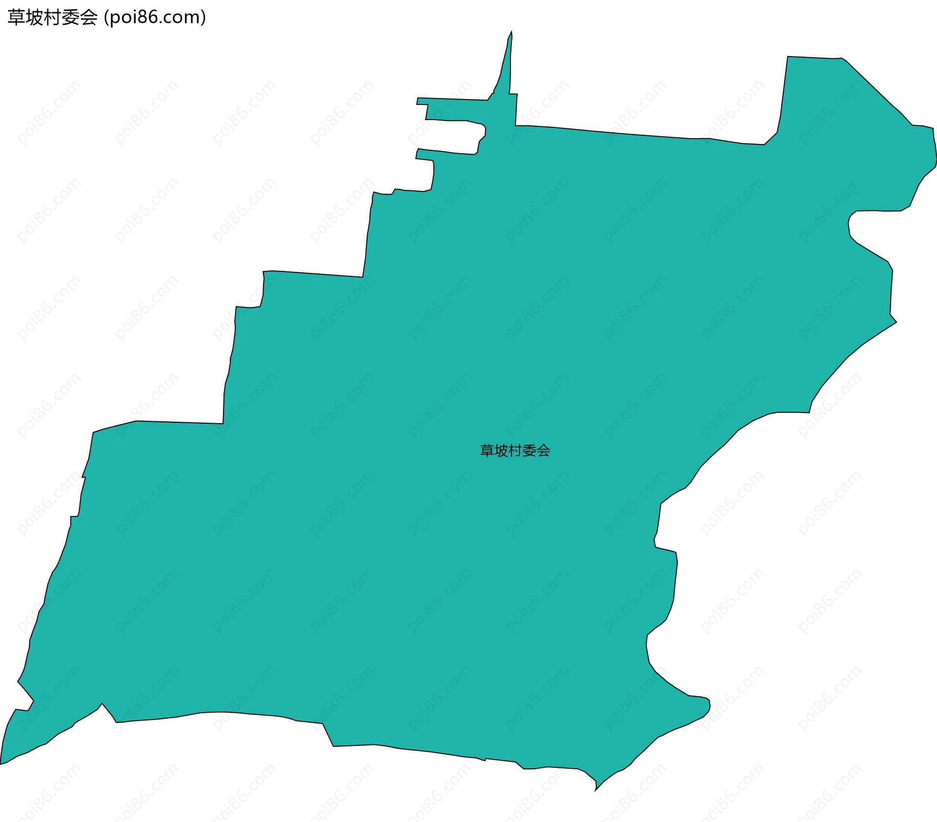 草坡村委会边界地图