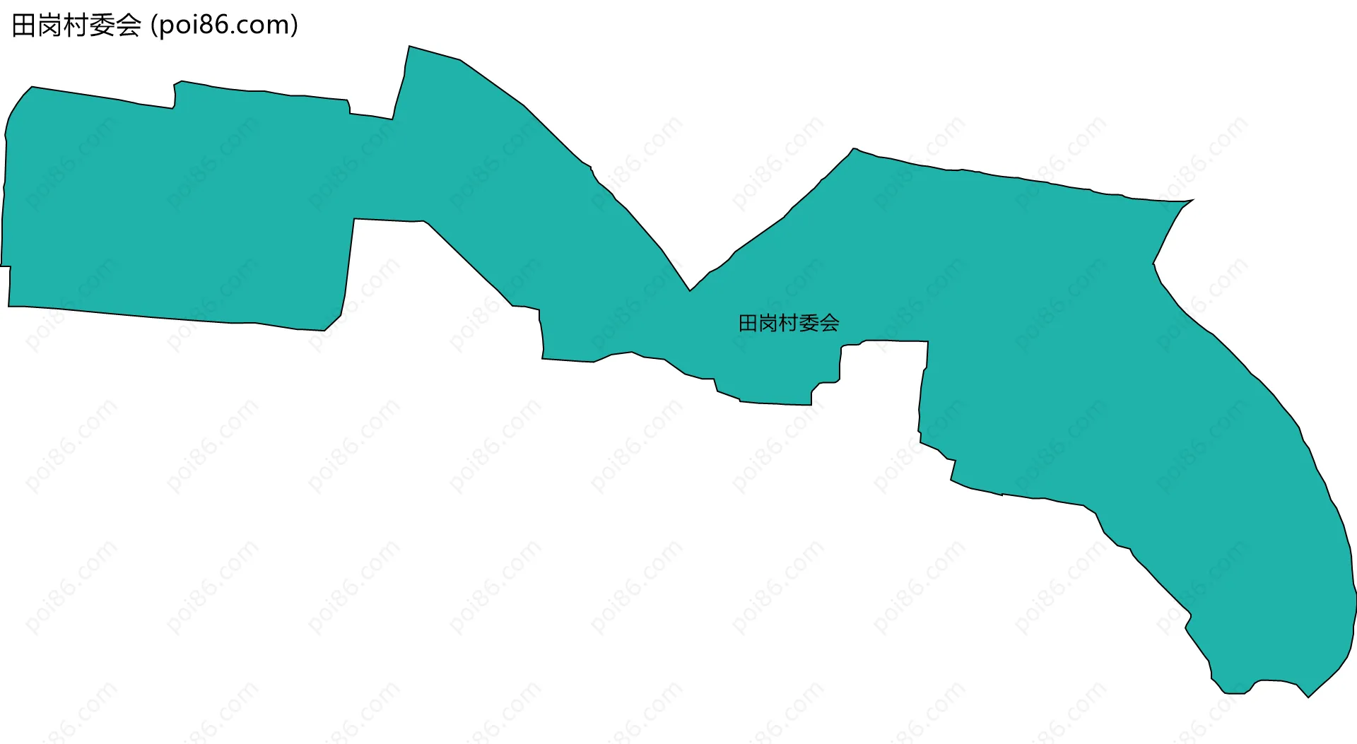 田岗村委会边界地图
