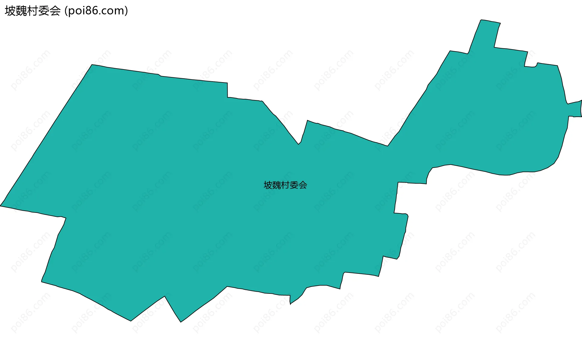 坡魏村委会边界地图