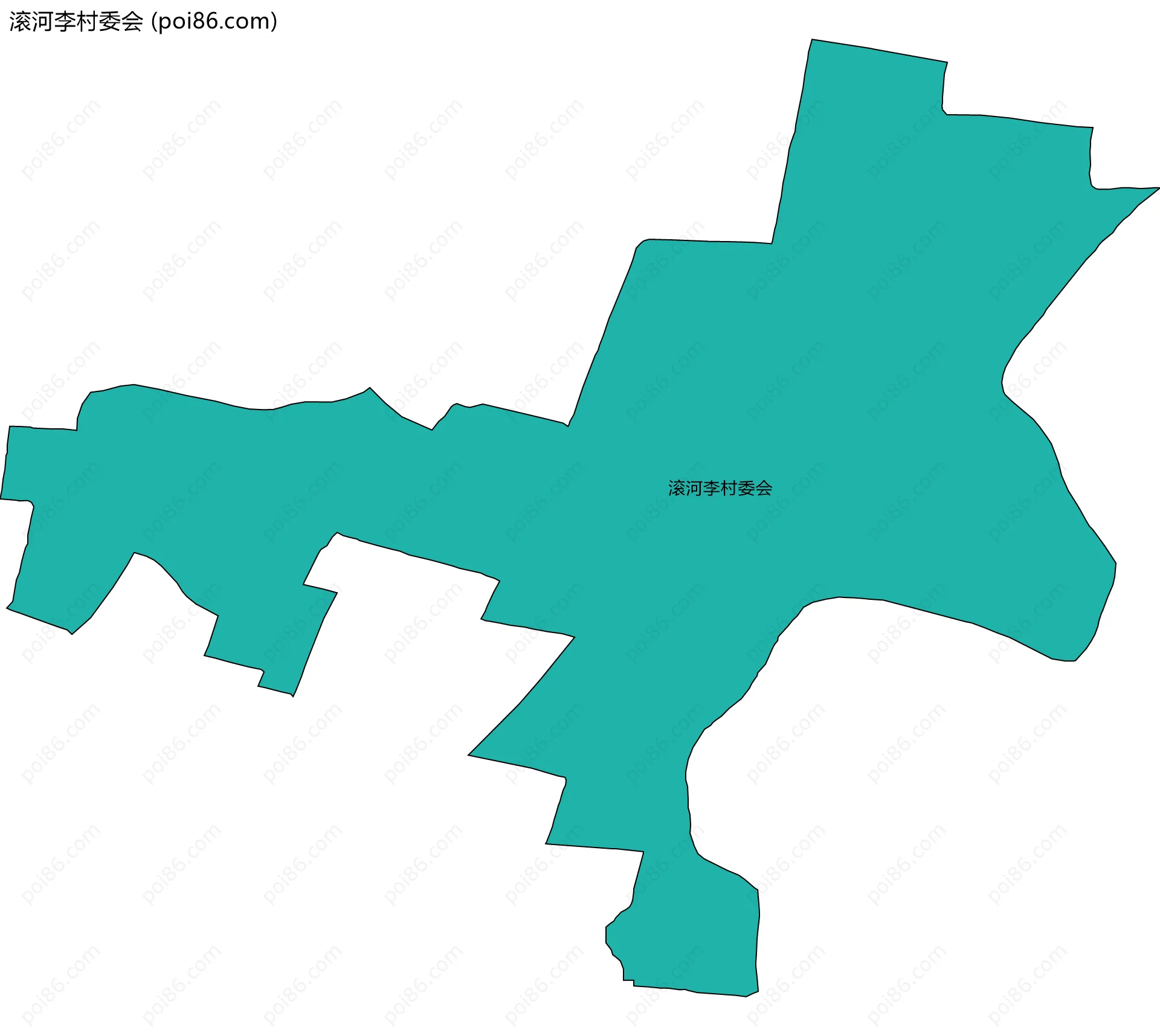 滚河李村委会边界地图