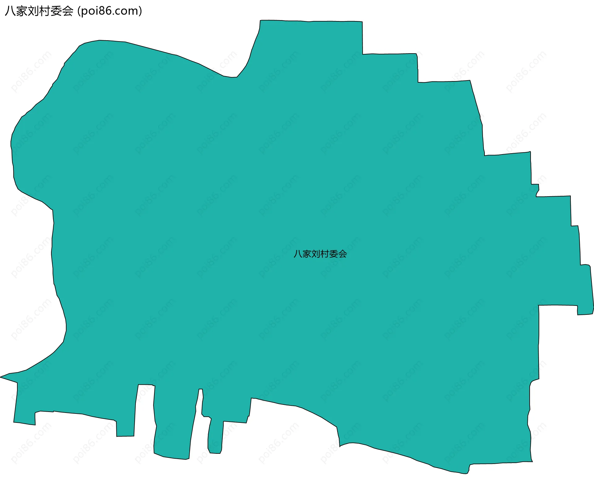 八家刘村委会边界地图