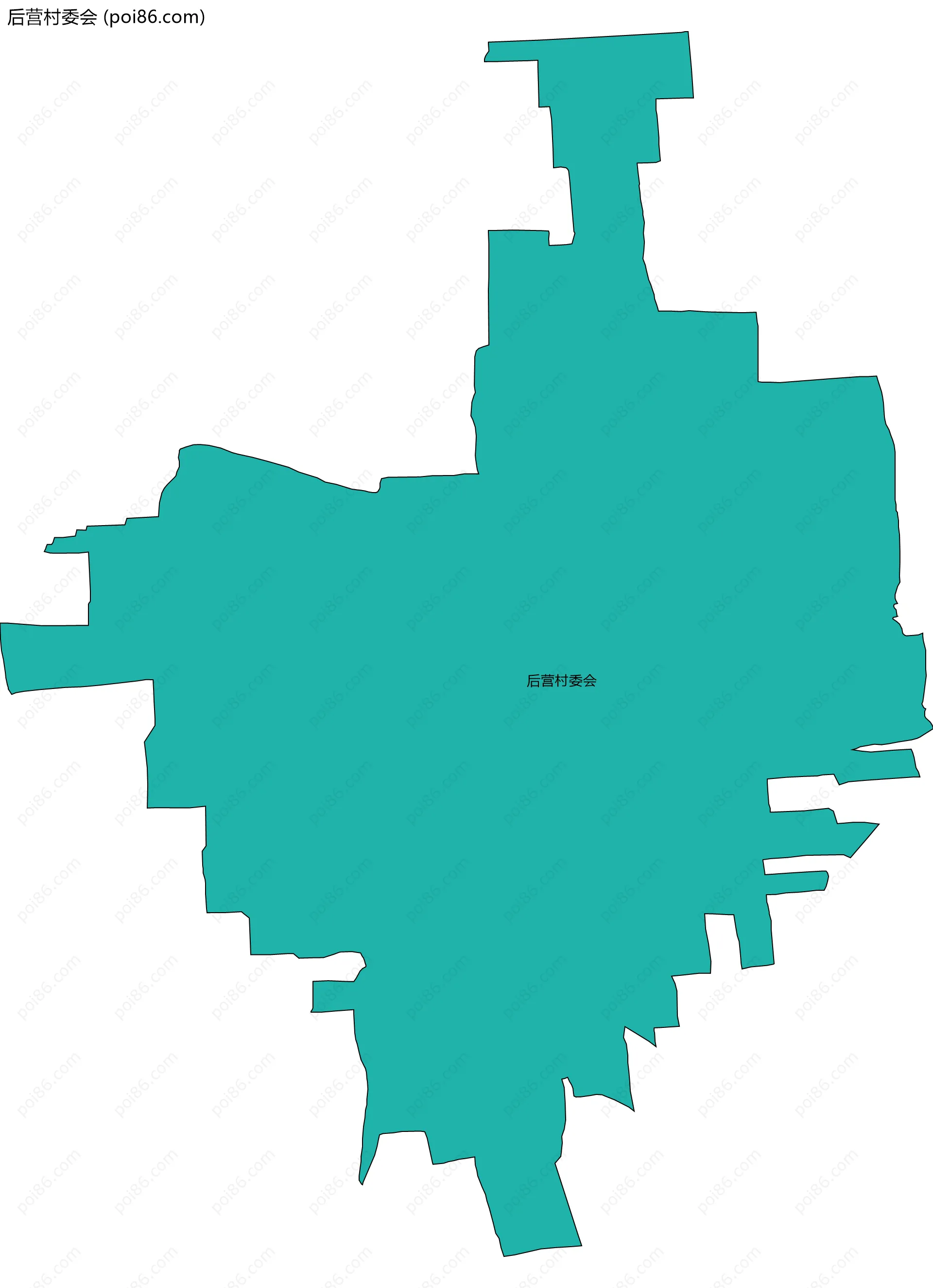 后营村委会边界地图