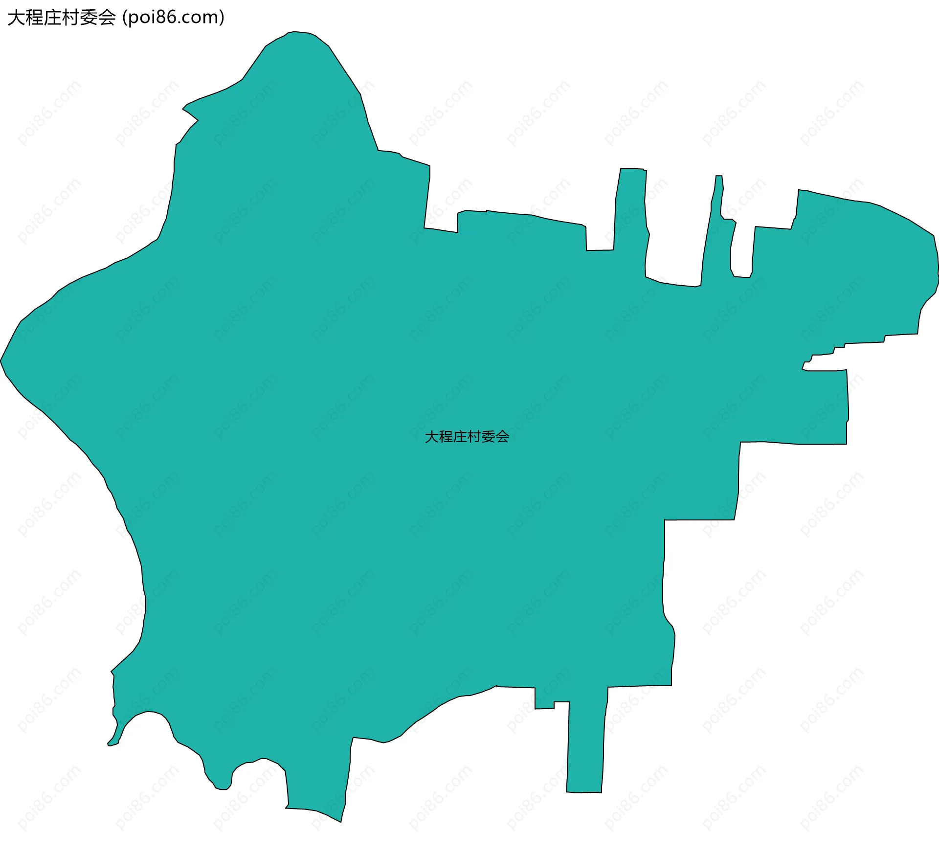 大程庄村委会边界地图