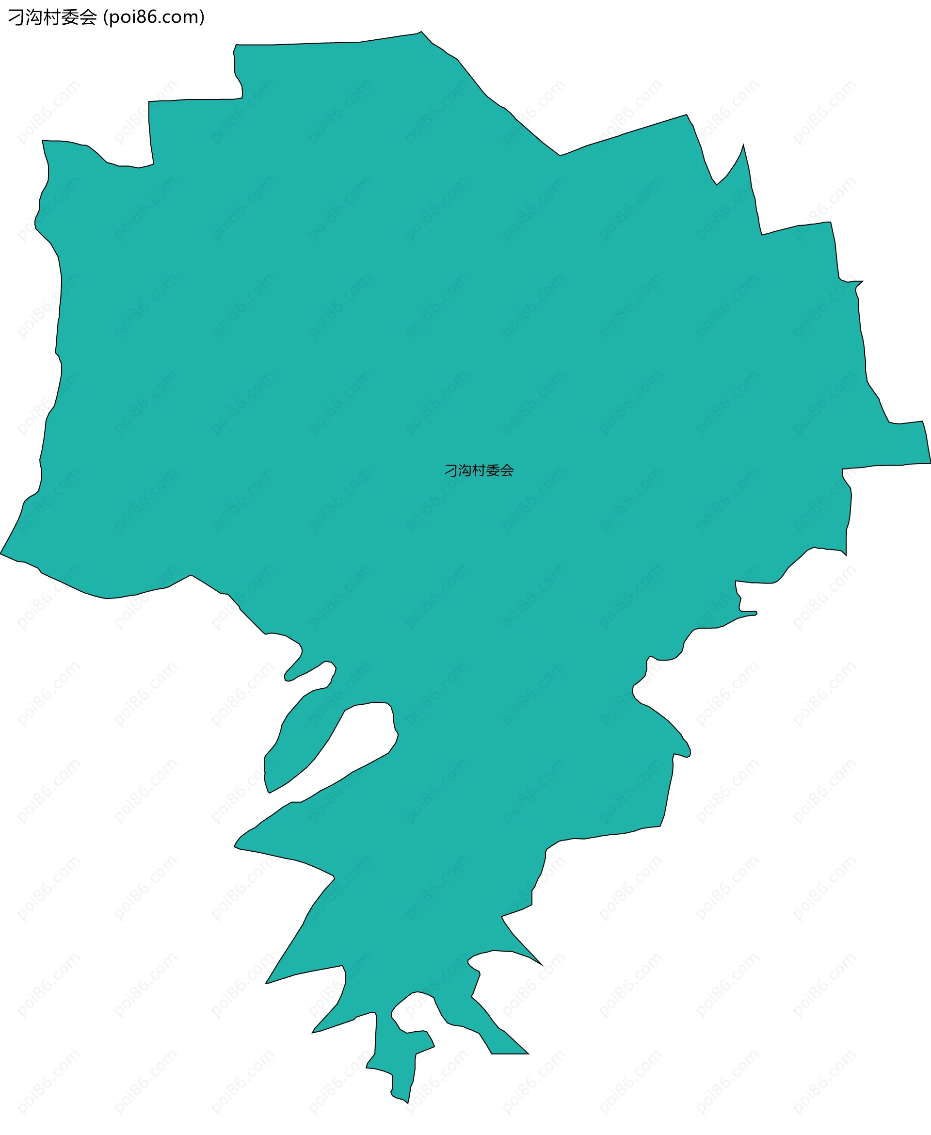 刁沟村委会边界地图