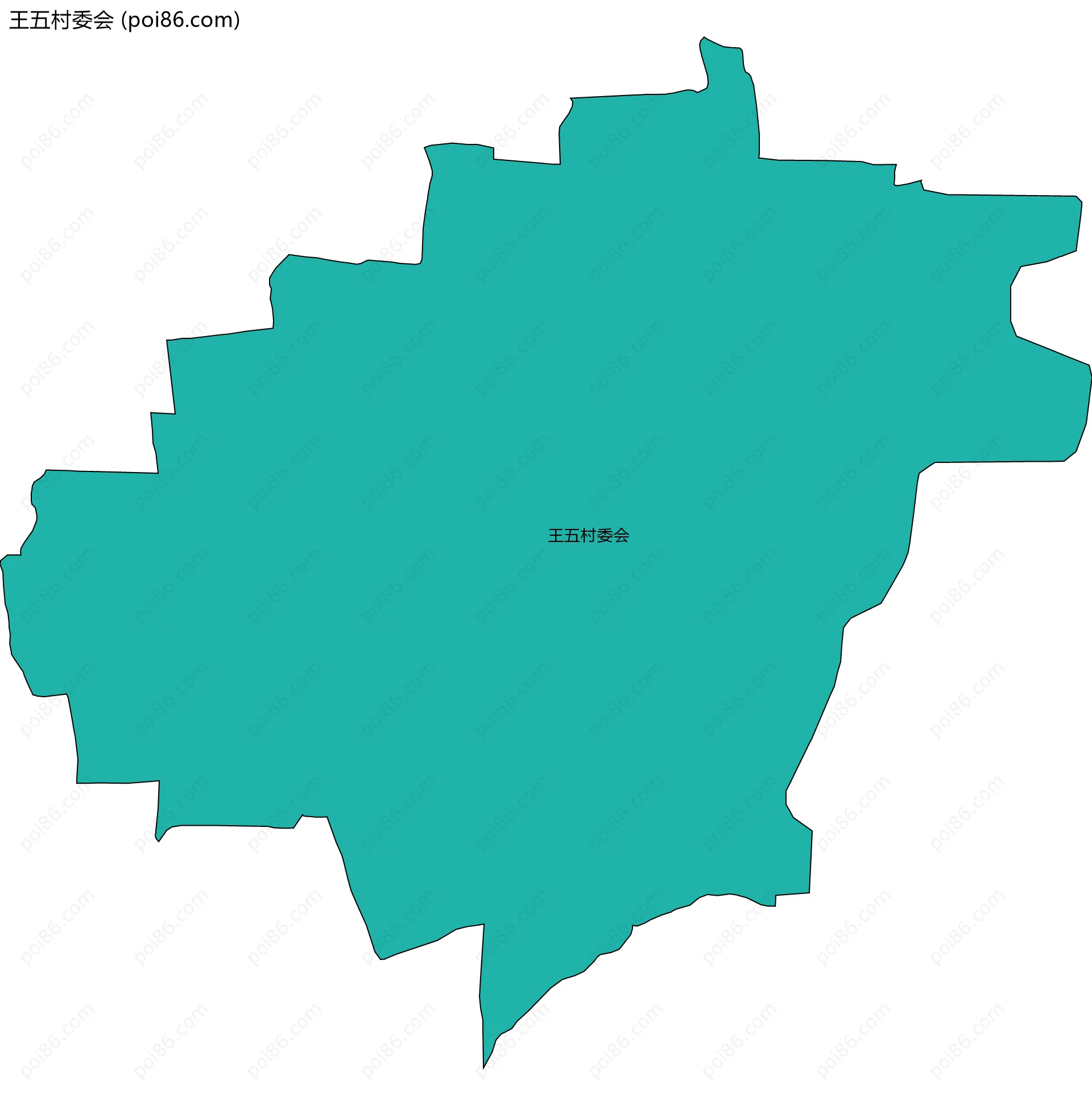 王五村委会边界地图