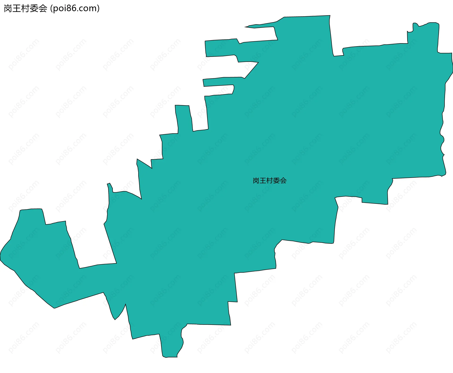 岗王村委会边界地图
