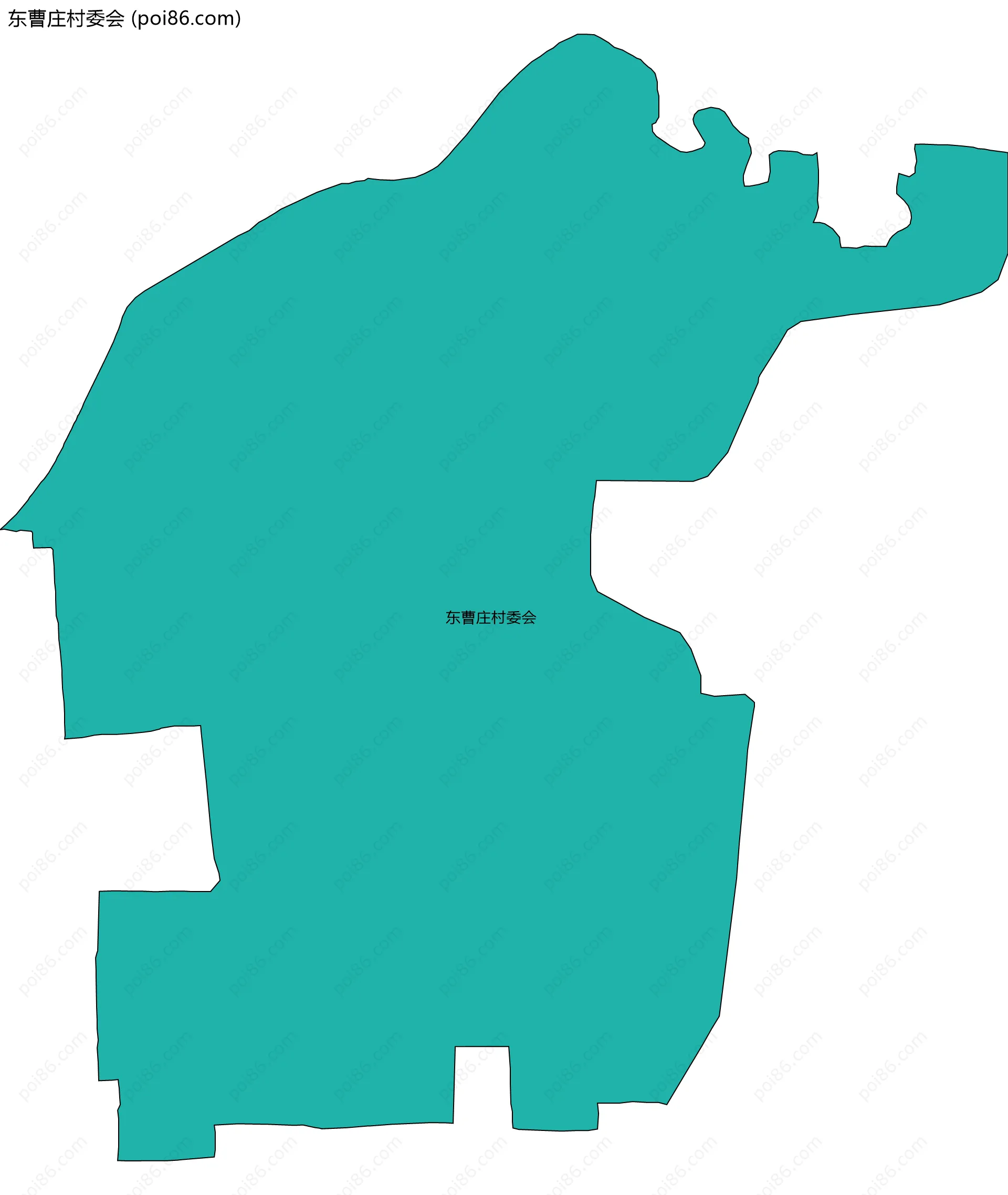 东曹庄村委会边界地图